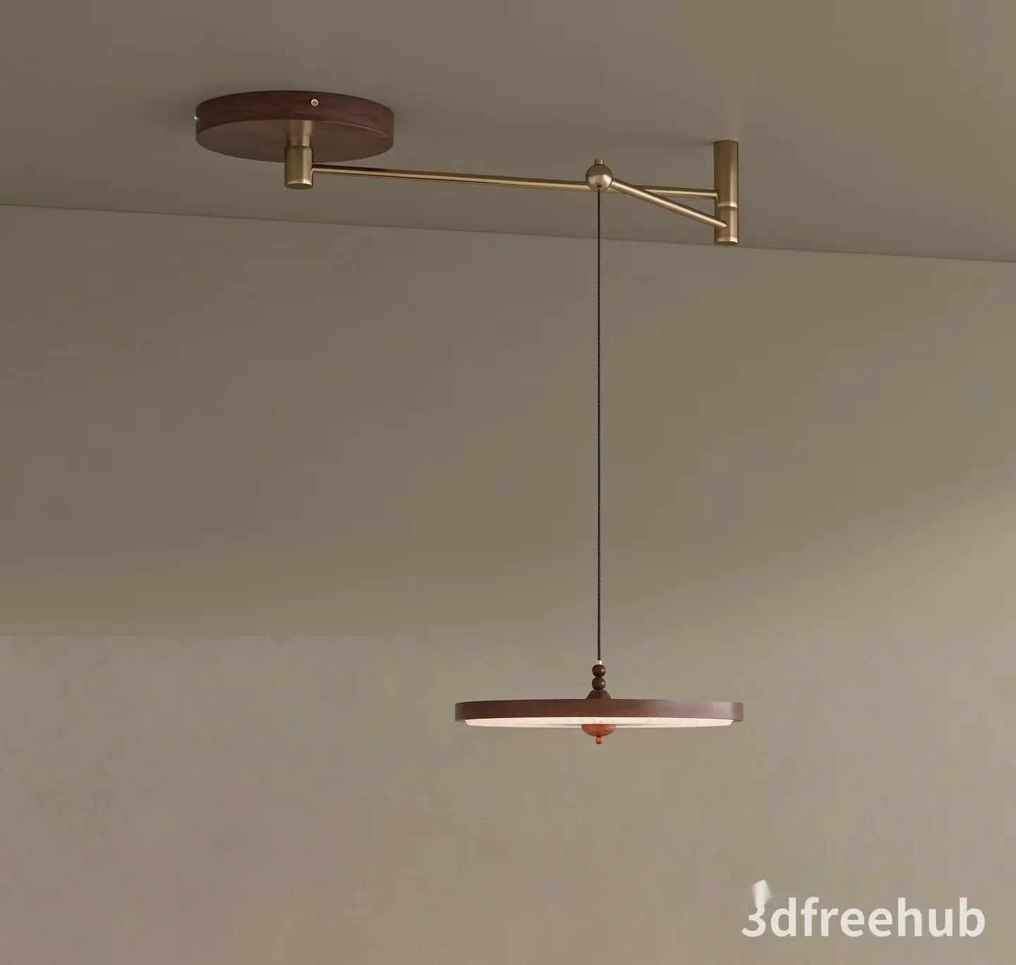 Gold Light Fixture 3D Model – 6808 – VRAY Render