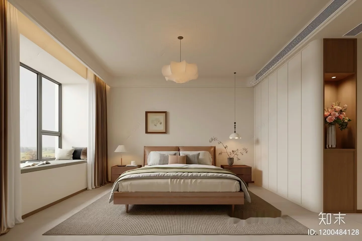 Cozy Modern Bedroom 3D Model – 16135 – CORONA Render