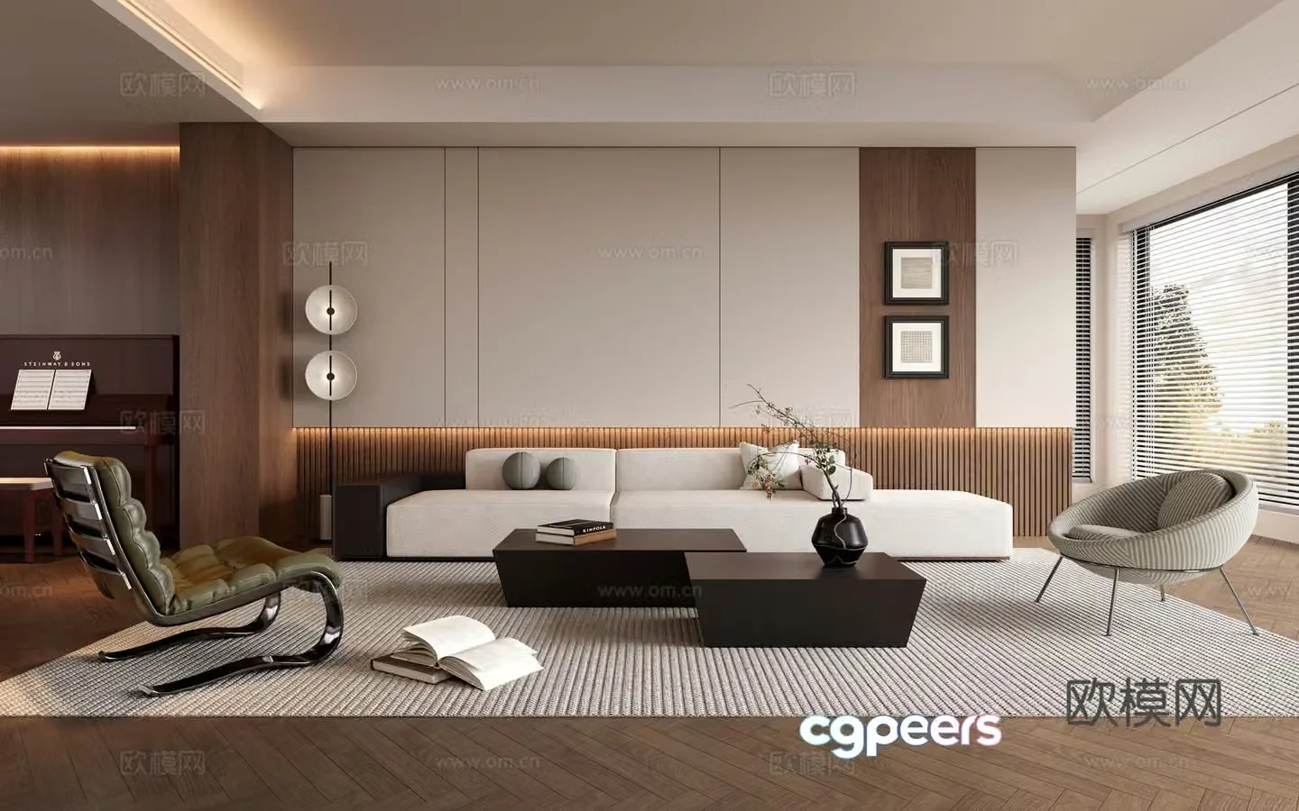 Modern living room 3d model