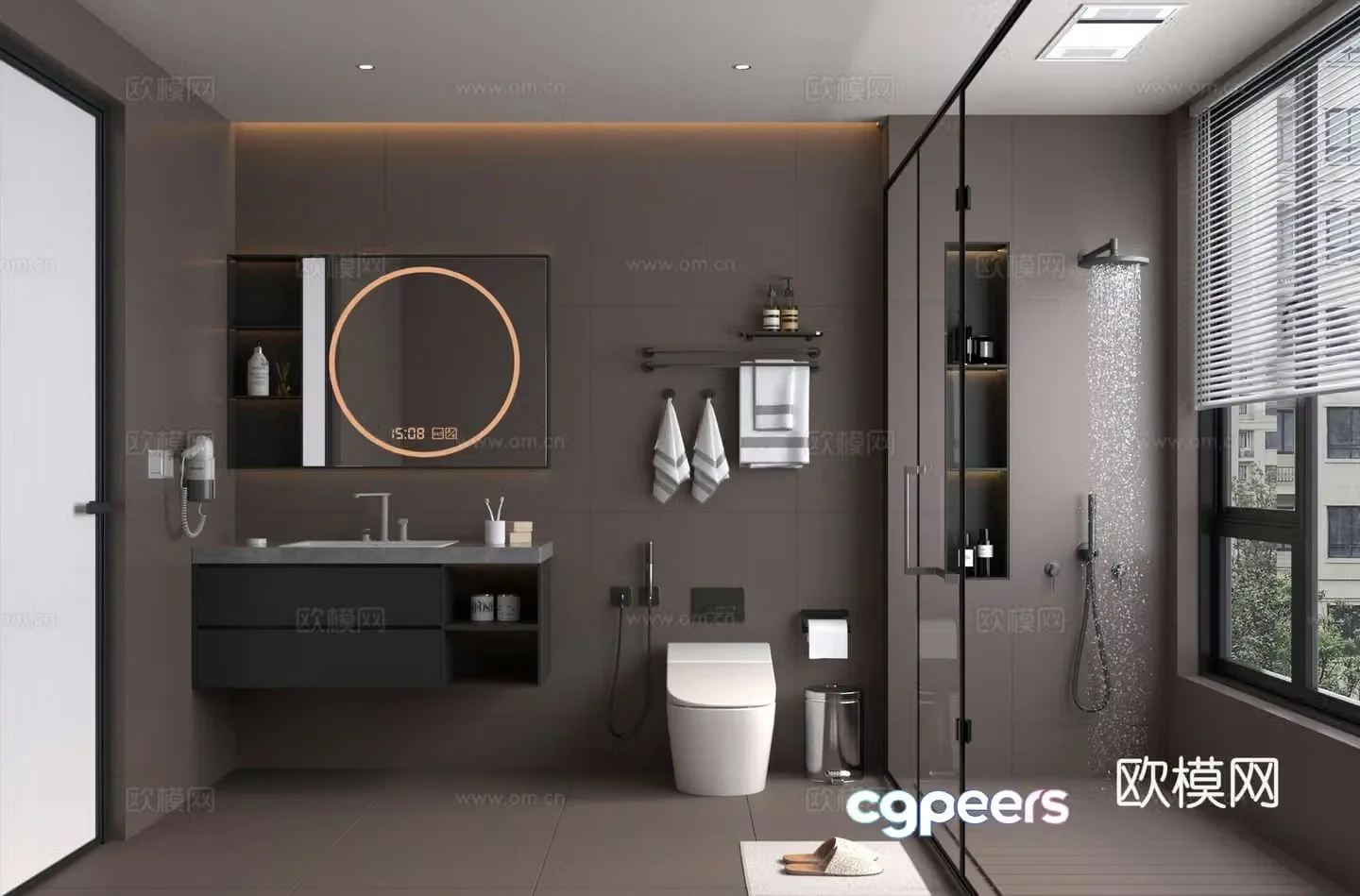 Modern bathroom bathroom 3d model