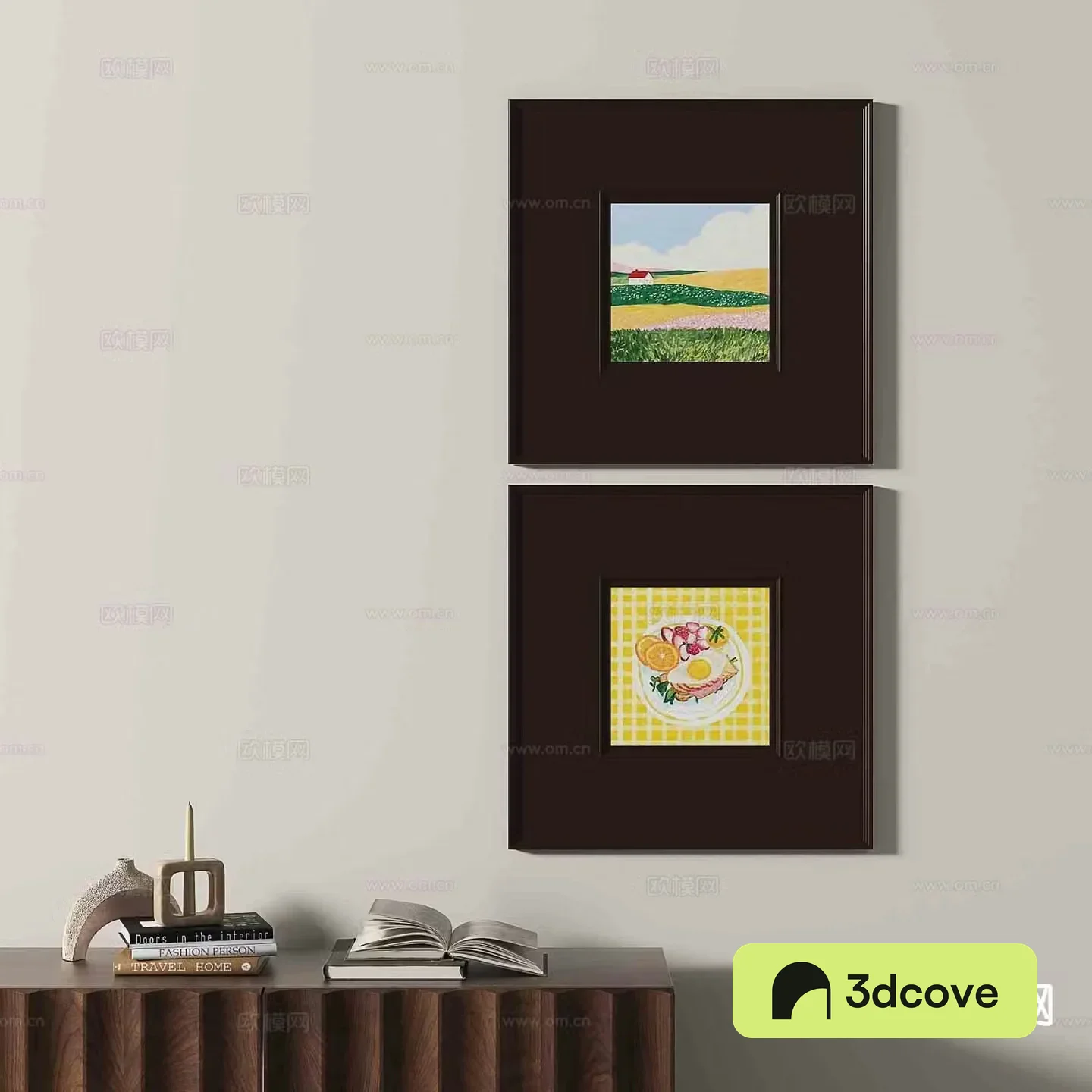 Wabi-sabi retro hanging painting landscape painting decorative painting