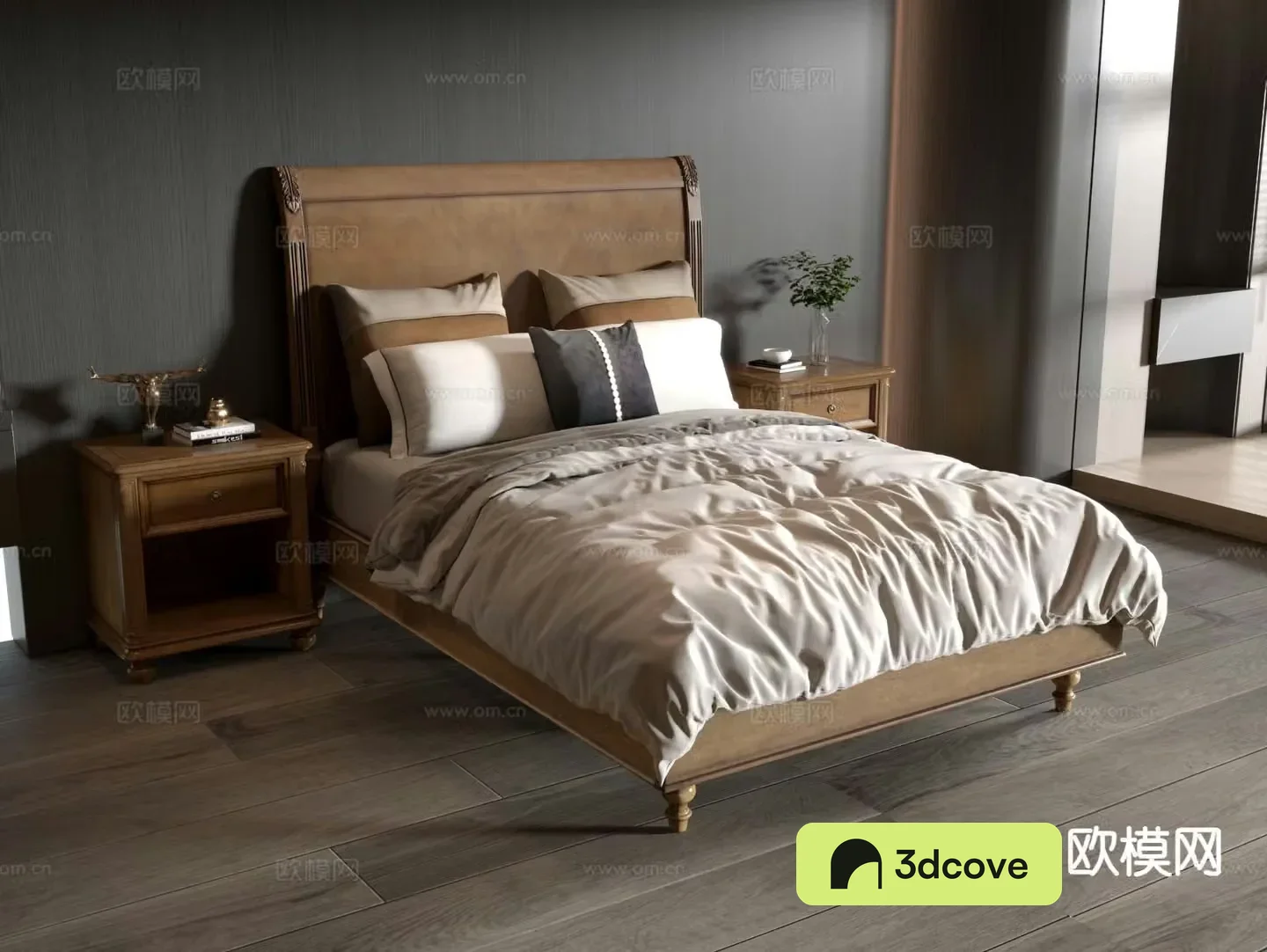 American double bed