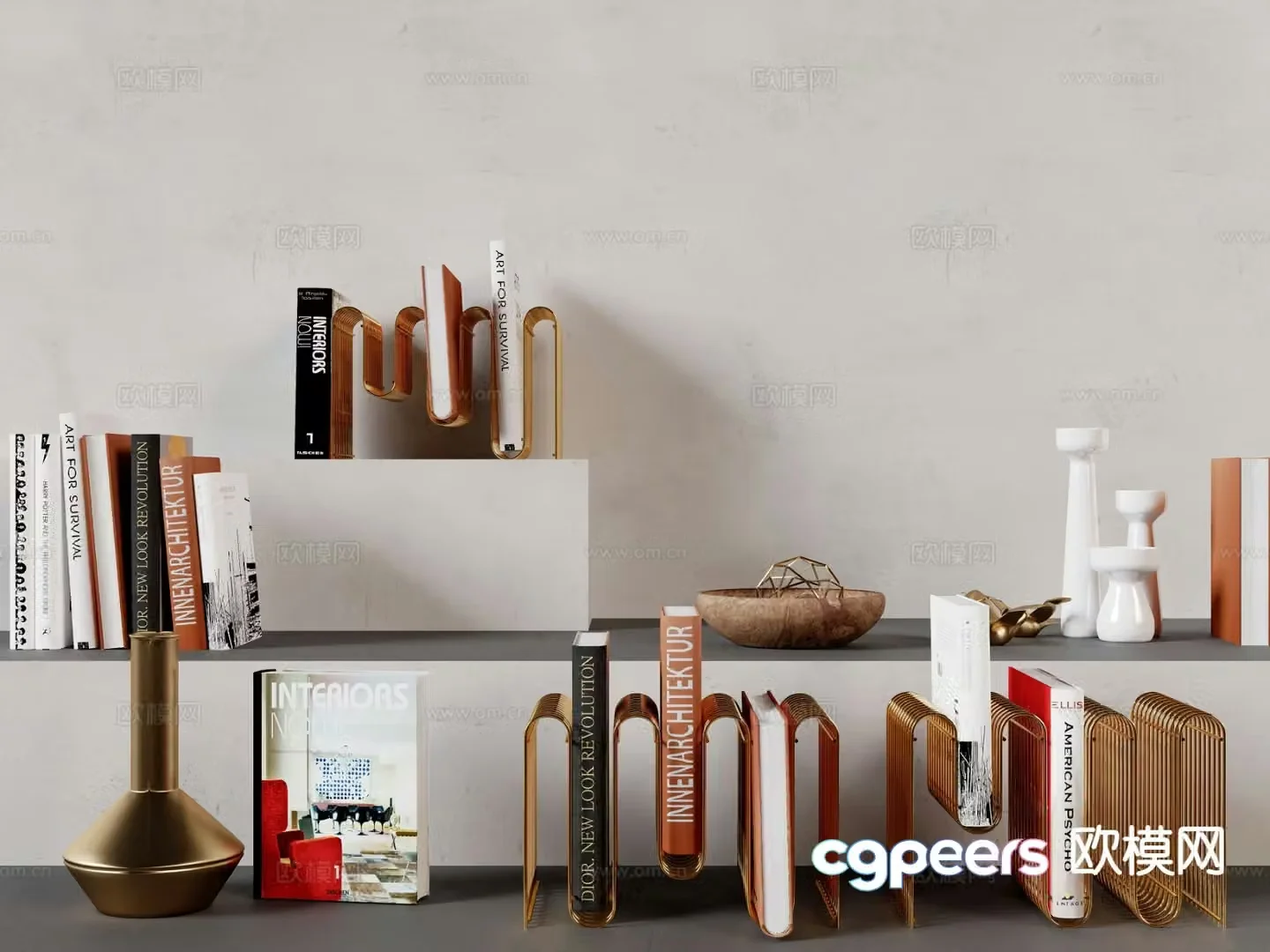 books books books books 3d model
