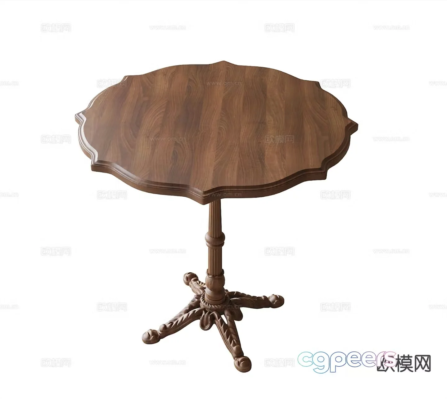 American corner table side table coffee table small round table 3D model