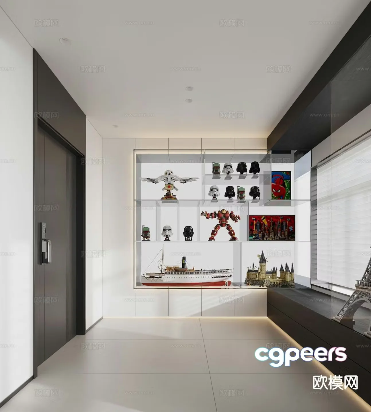 Entrance hall entrance hall aisle 3D model