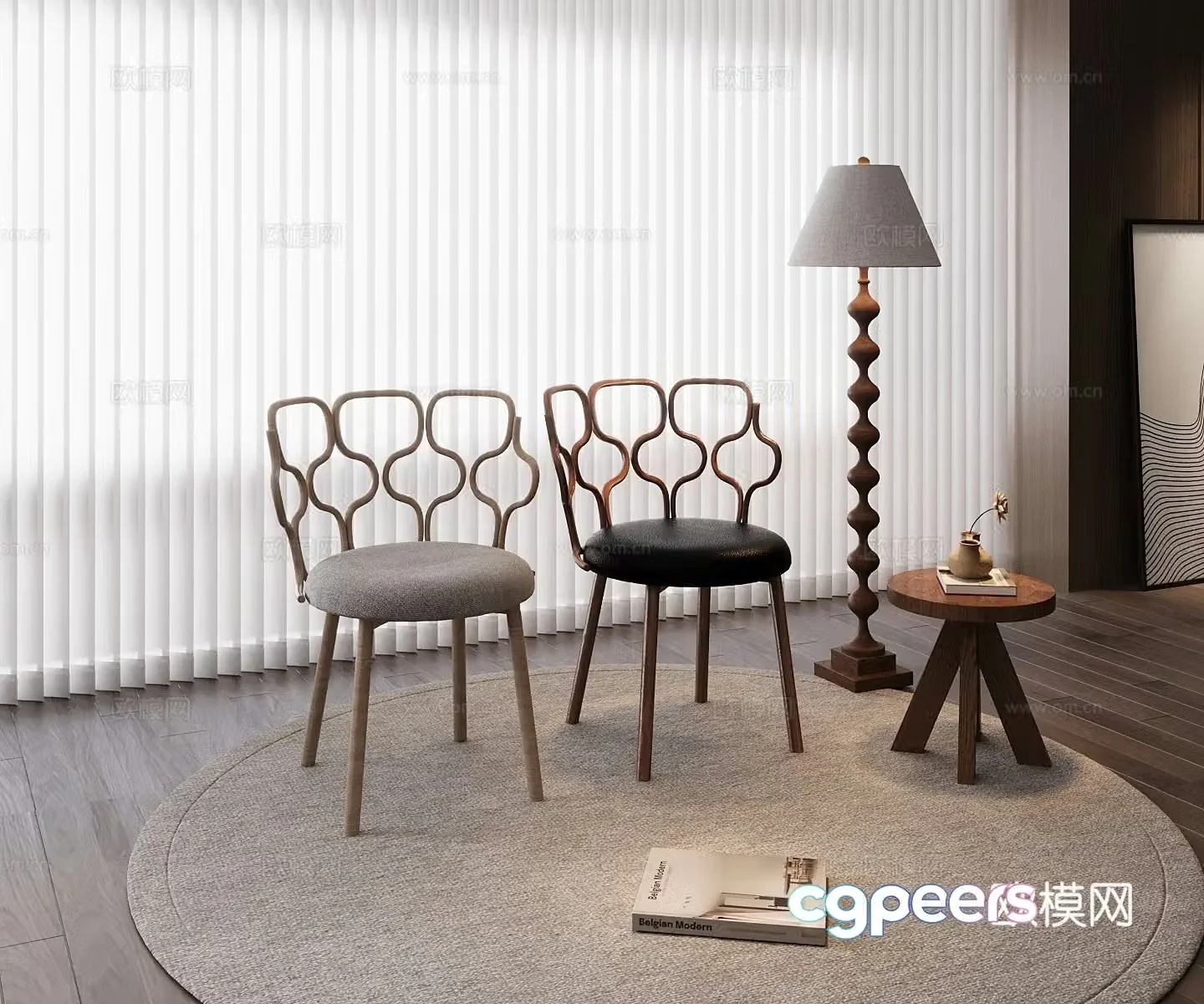 Modern single chair 3d model
