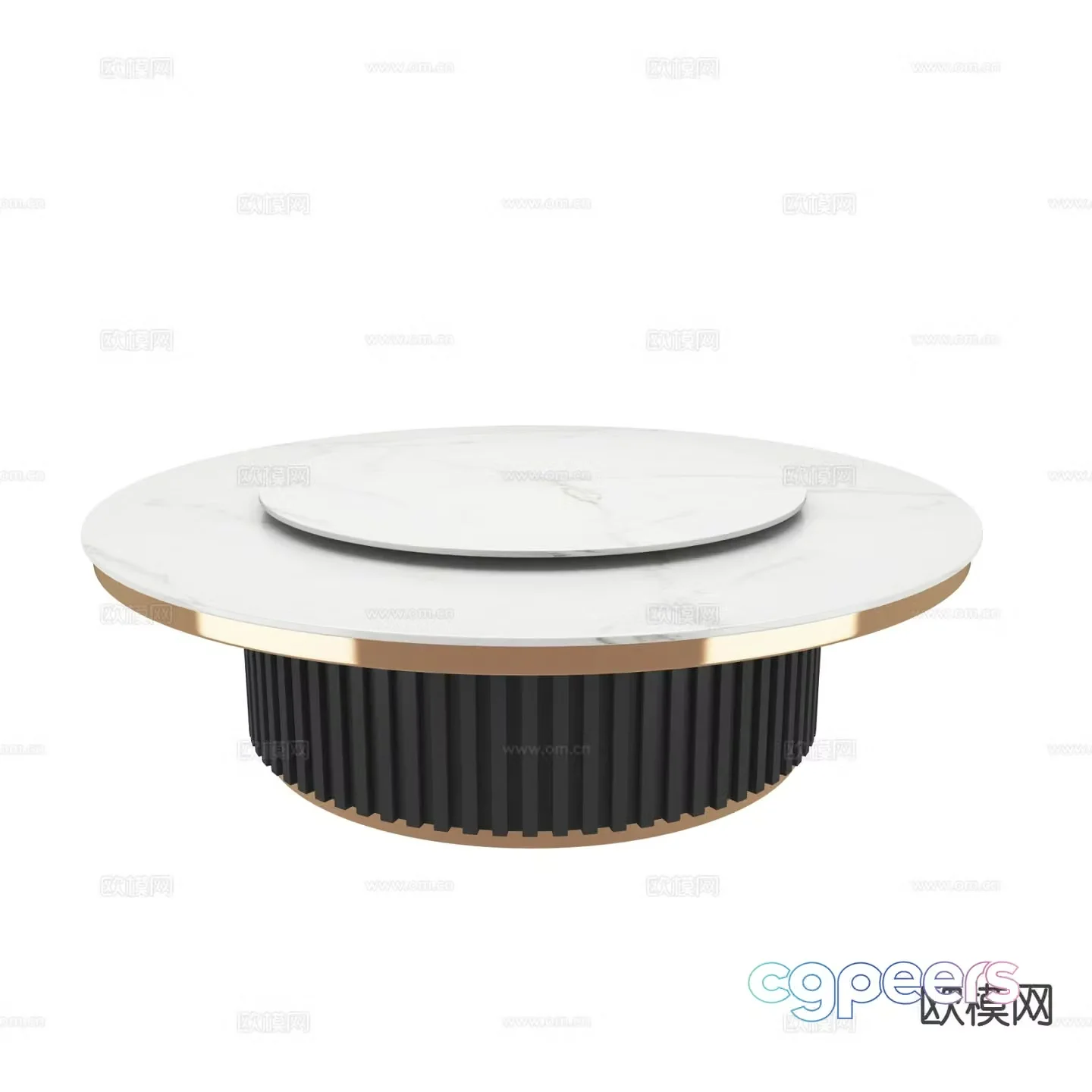 Modern round table dining table 3d model