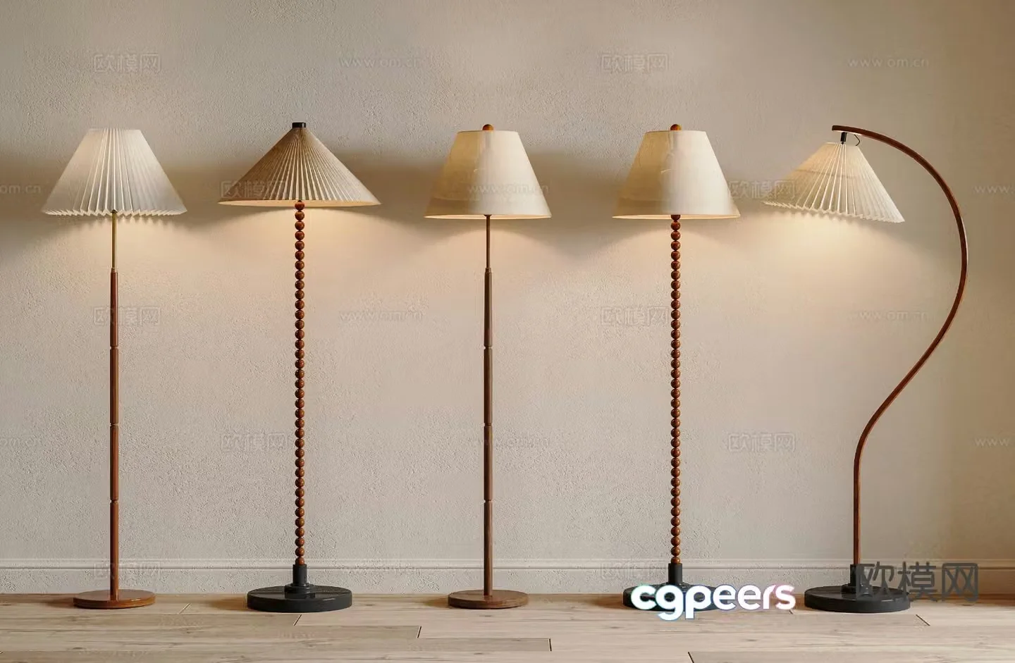 Medieval style floor lamp 3d model