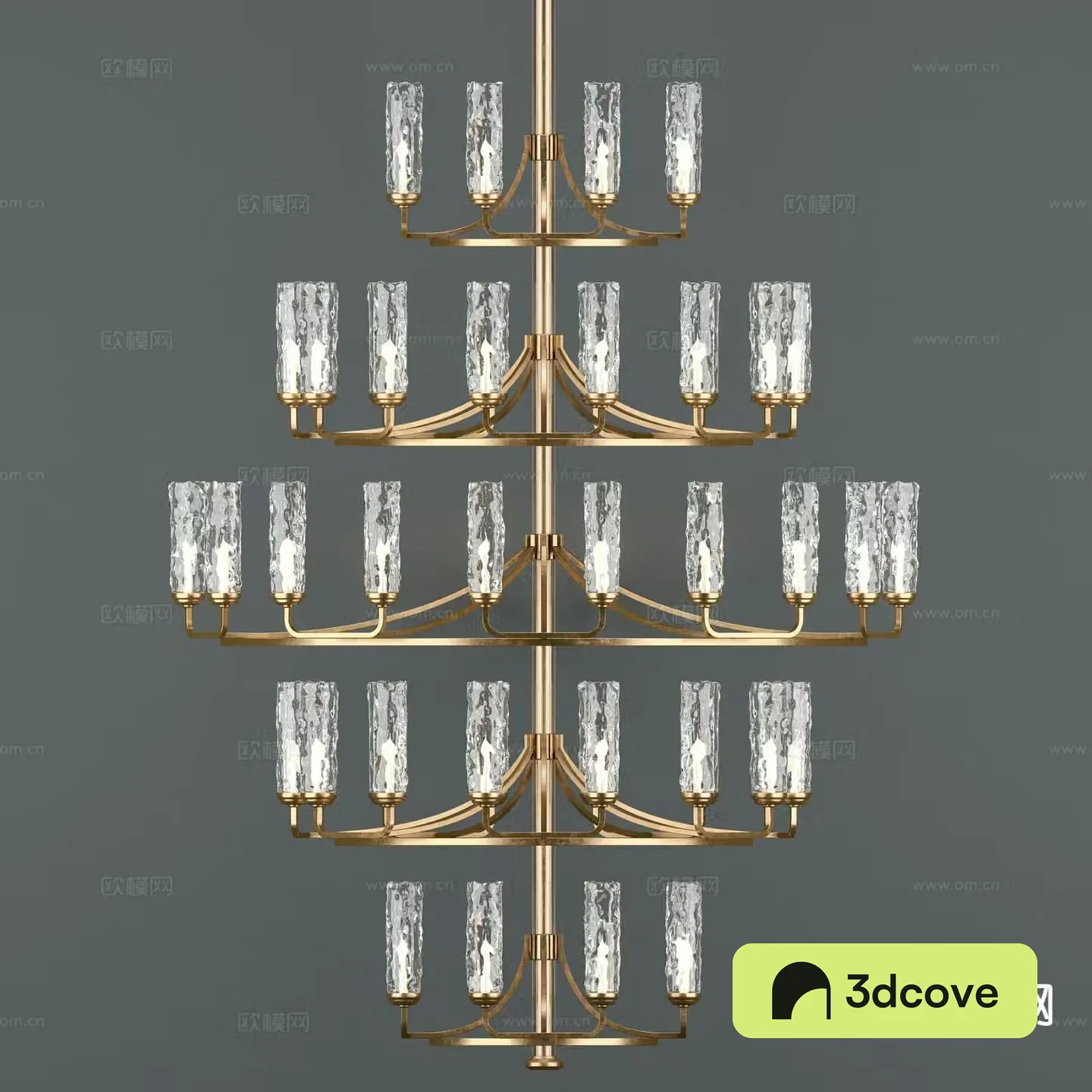 Light luxury multi-head chandelier lobby chandelier