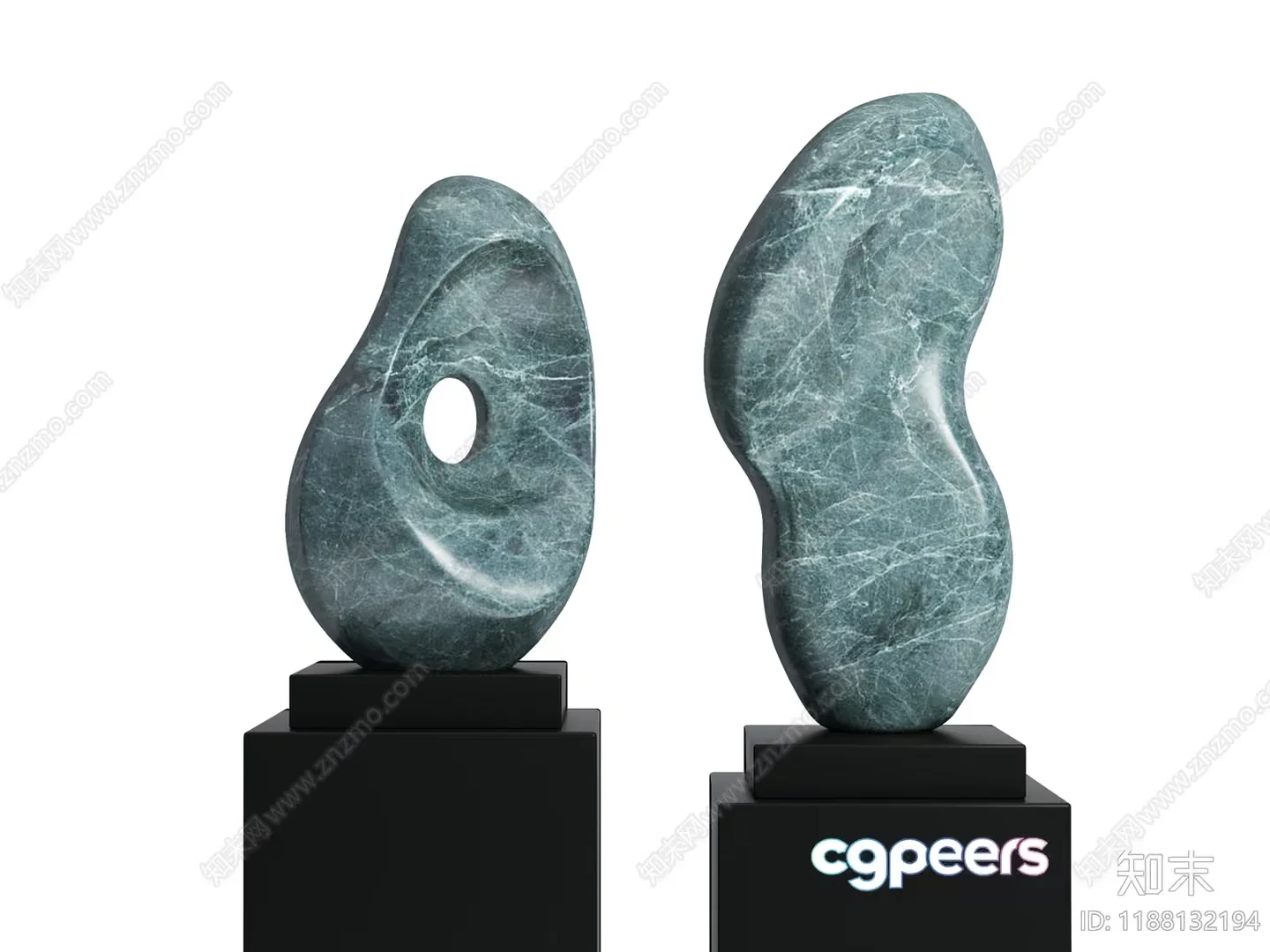 Abstract Stone Sculptures 3D Model – 16813 – VRAY Render