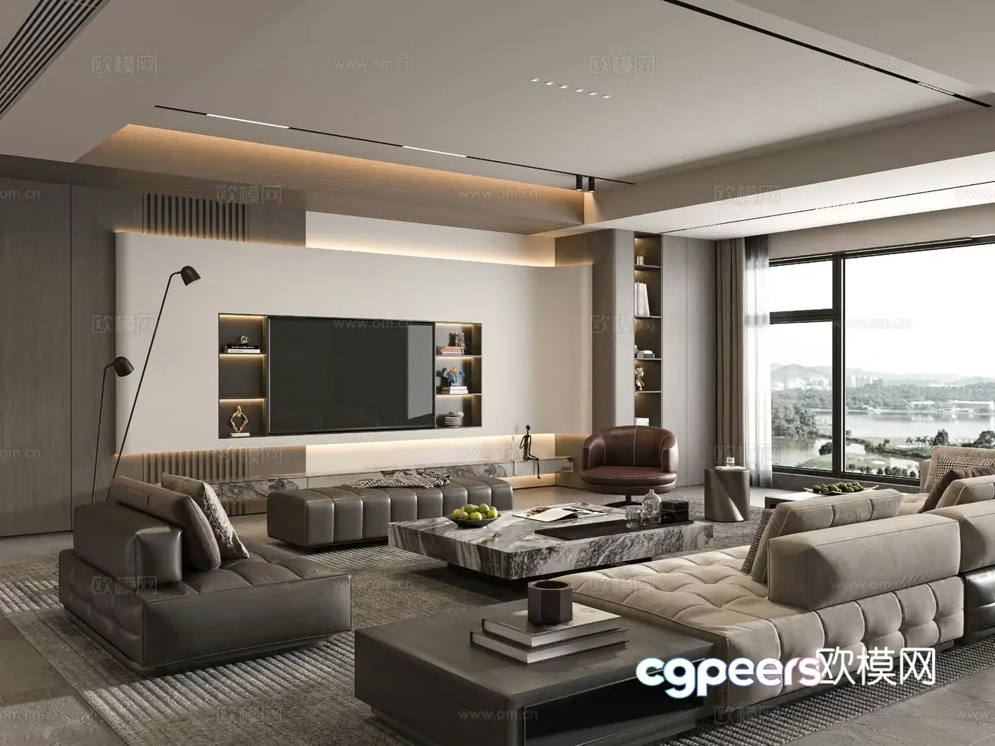 Italian living room 3d model