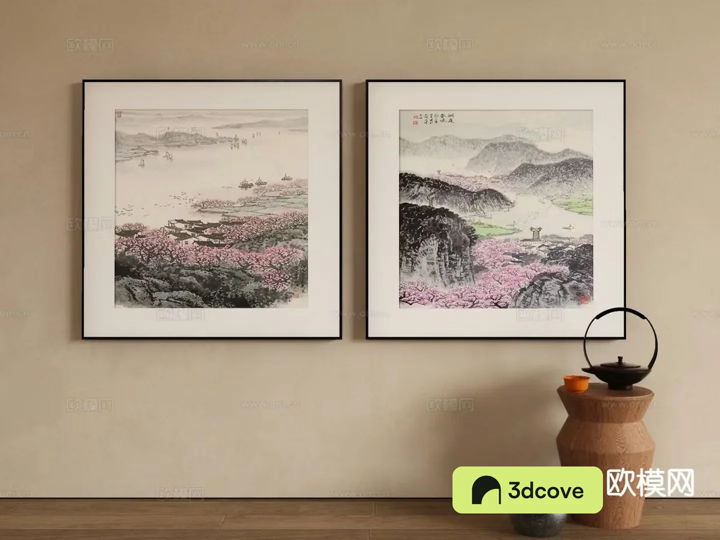 New Chinese style decorative painting ink painting Zen hanging painting