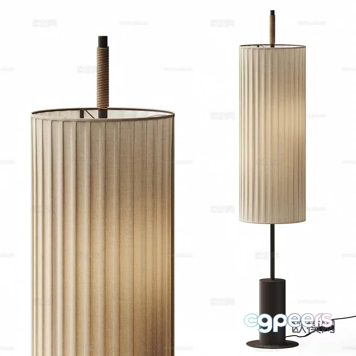 New Chinese style floor lamp 3d model