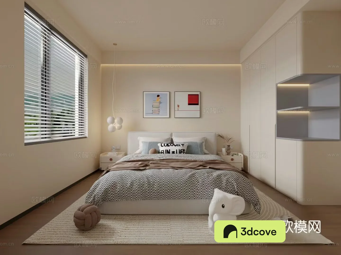 Modern creamy style children’s room