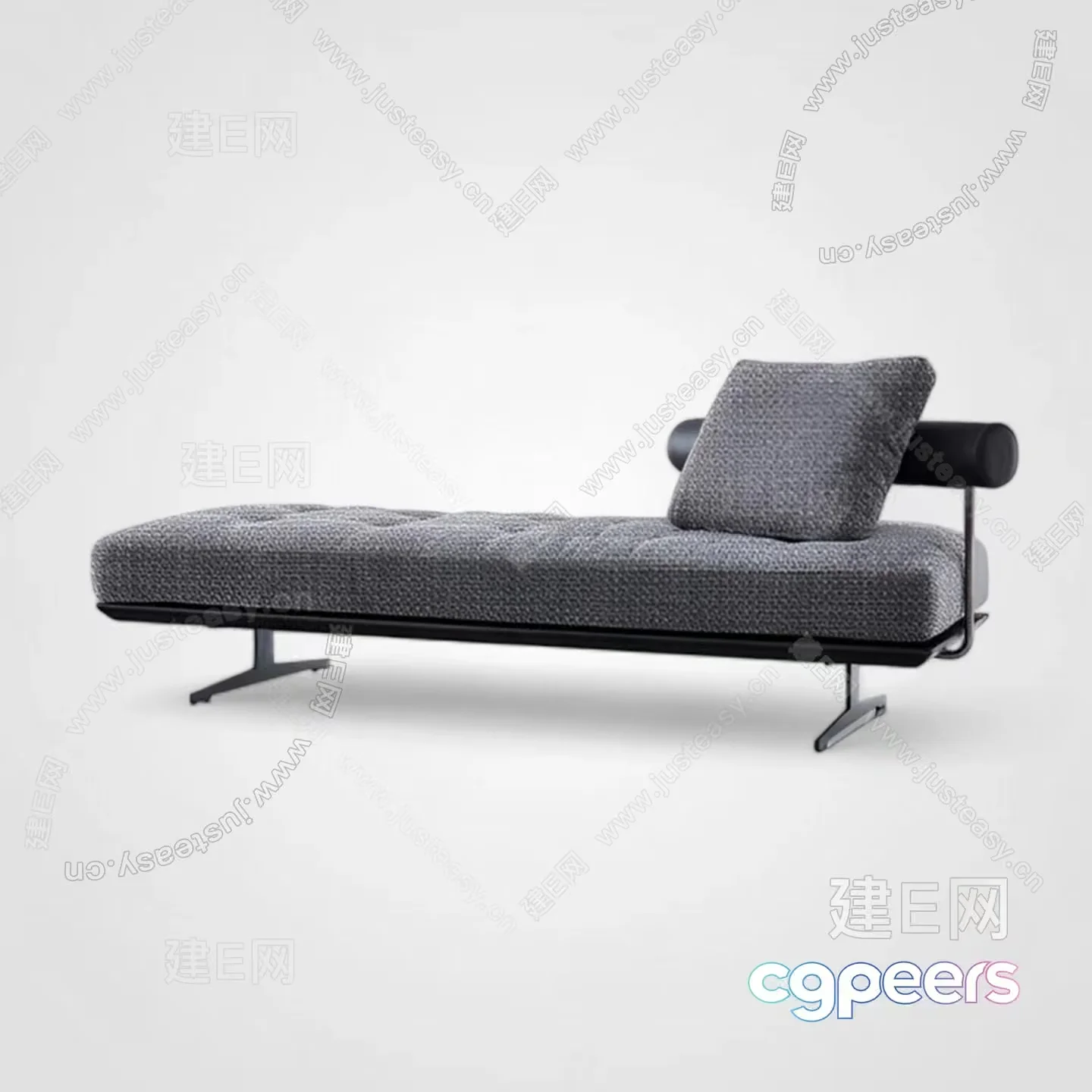 Grey Futon Sofa 3D Model – 13341 – VRAY Render