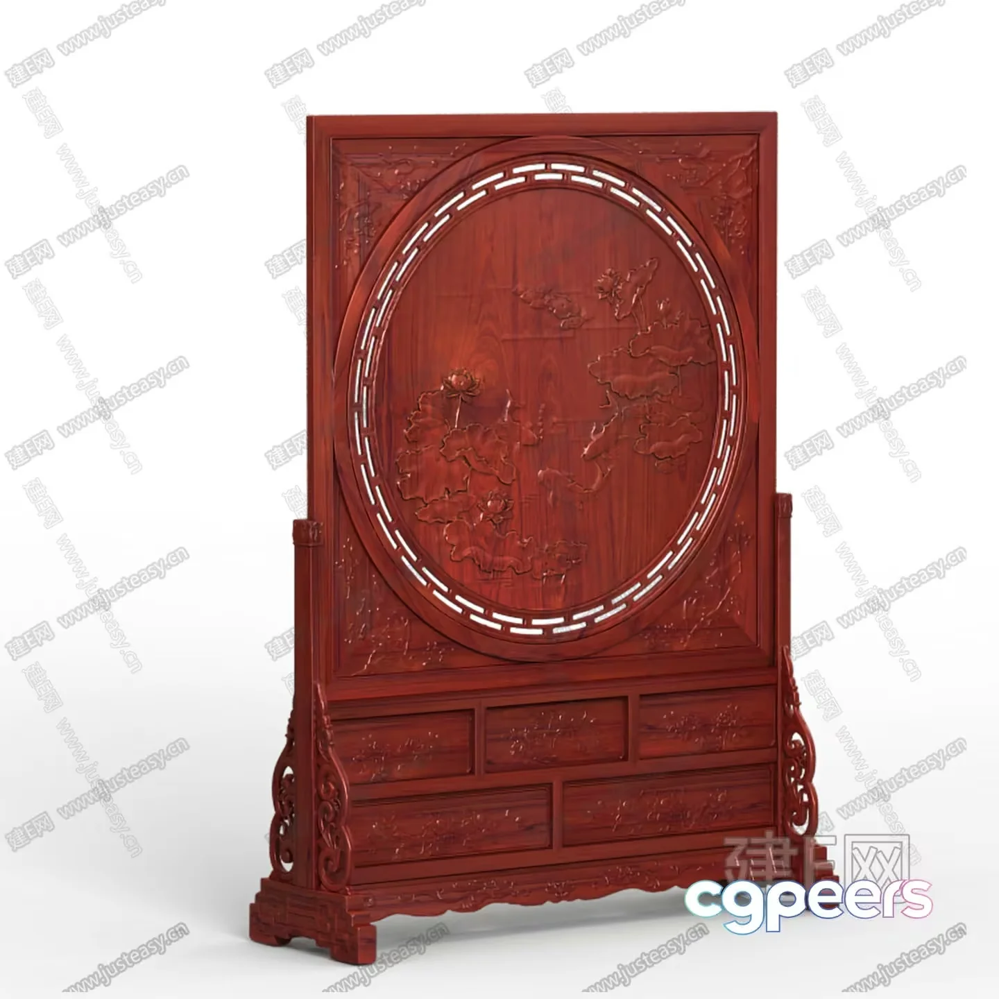 Traditional Chinese Cabinet 3D Model – 9416 – VRAY Render