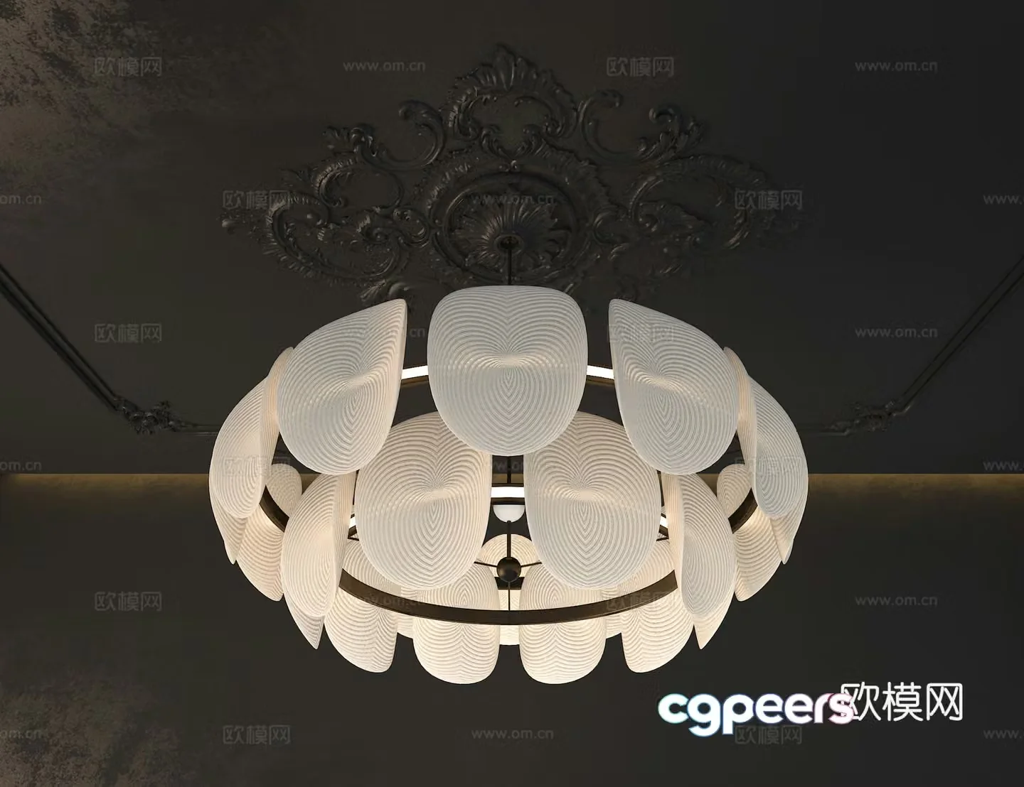3D model of medieval style chandelier