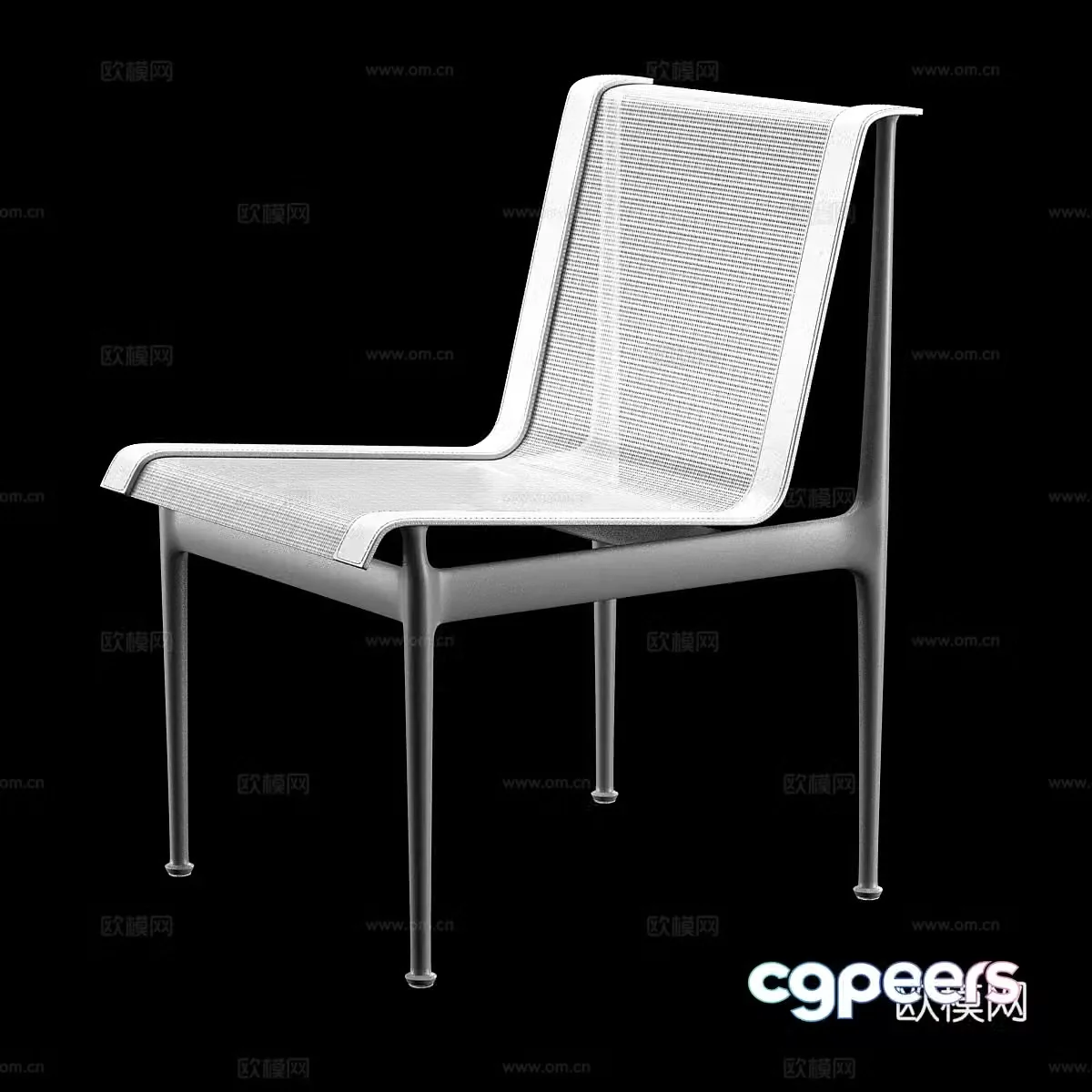 Dwr 1966 Series Restaurant Side Chair 3D Model 3D Model