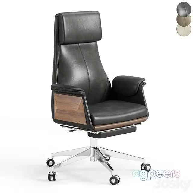 3ds Max Free – Back Adjustable Swivel Black Executive Chair