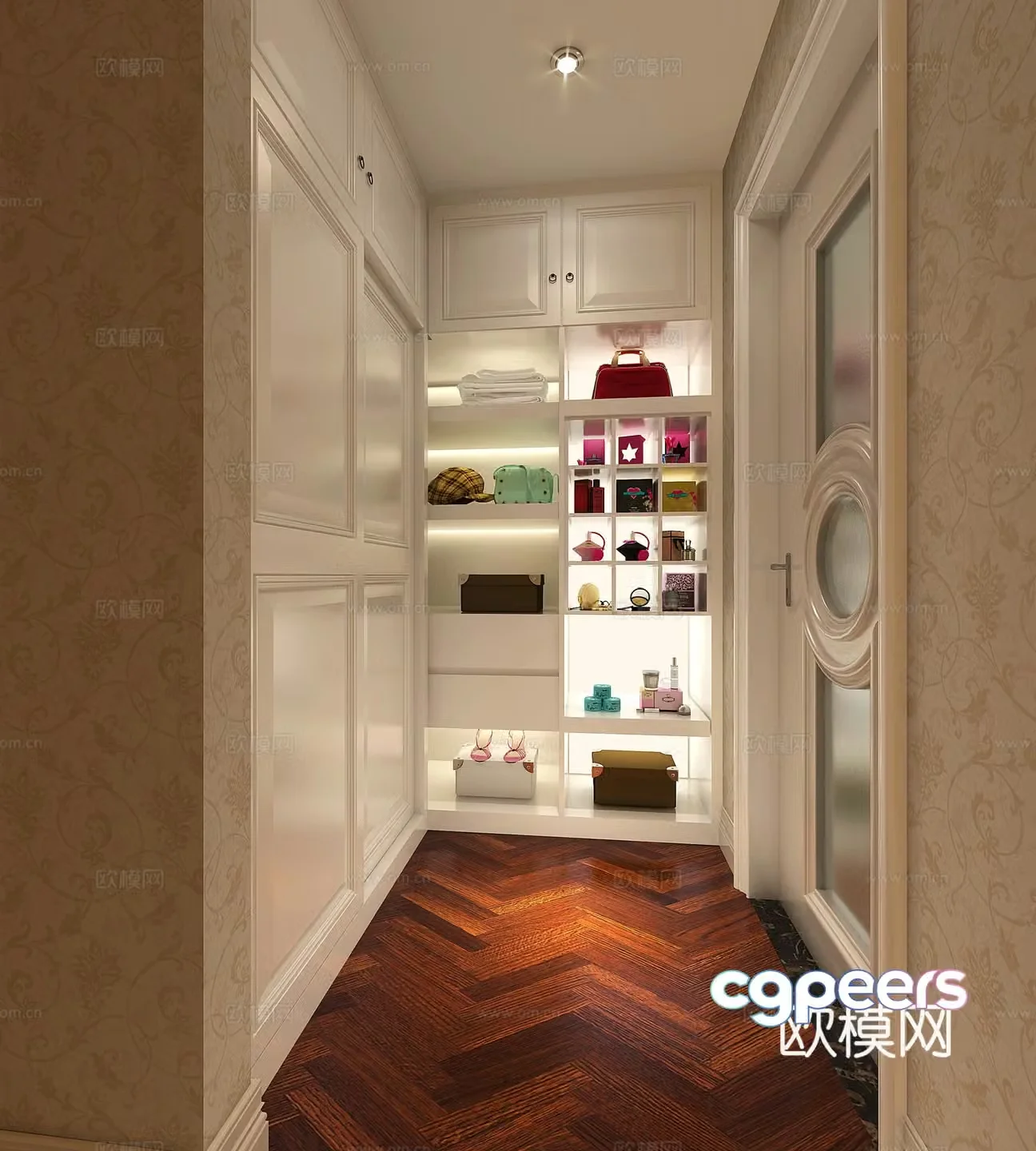 European simple cloakroom 3D model