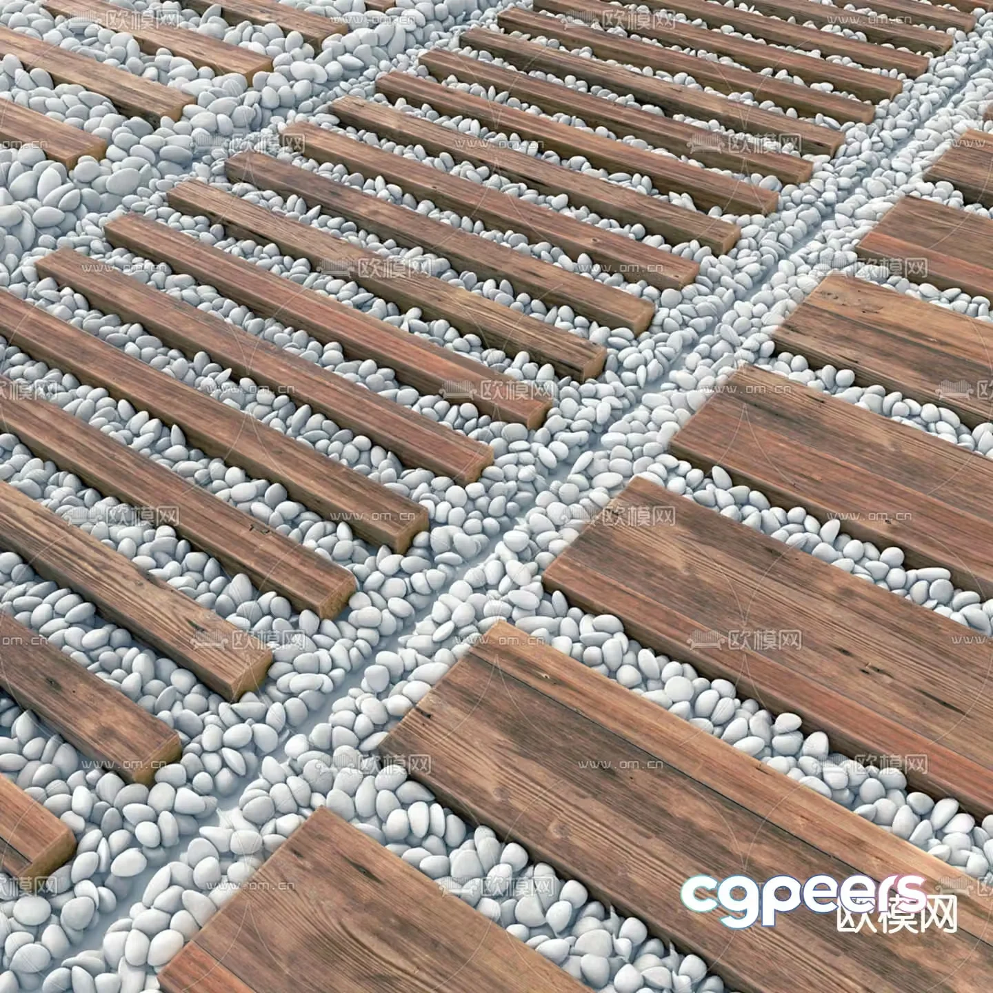 Cobblestone pavement 3d model