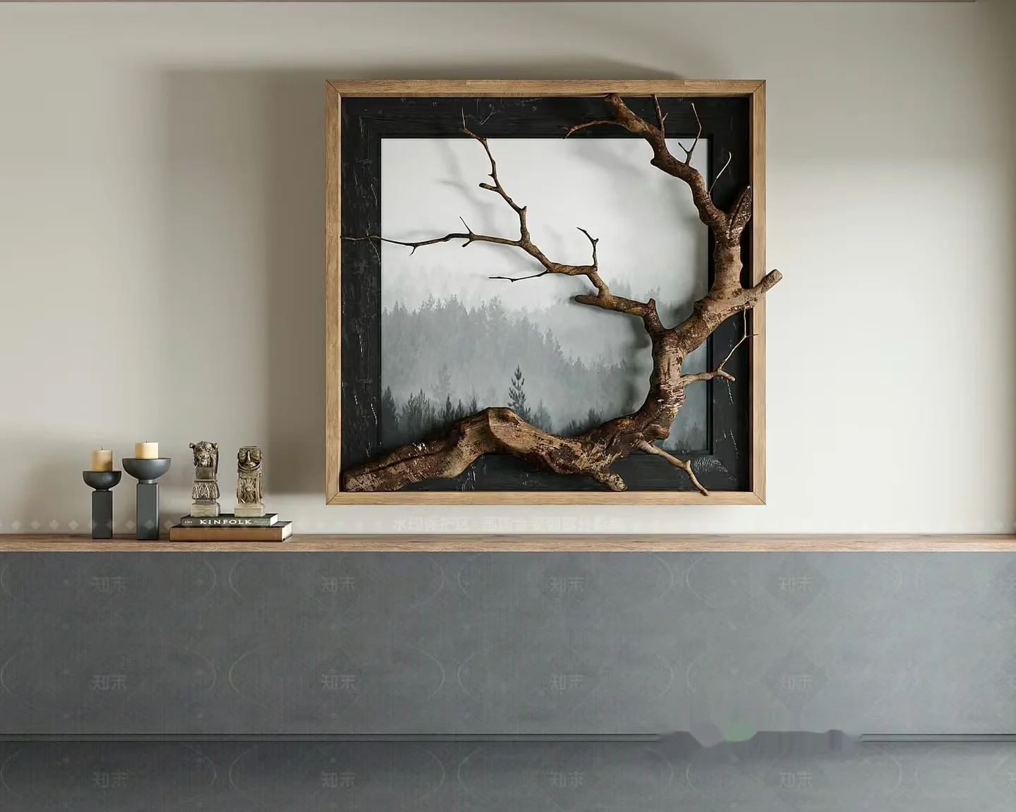 A Decorative Wall Art Piece 3D Model – 13402 – VRAY Render