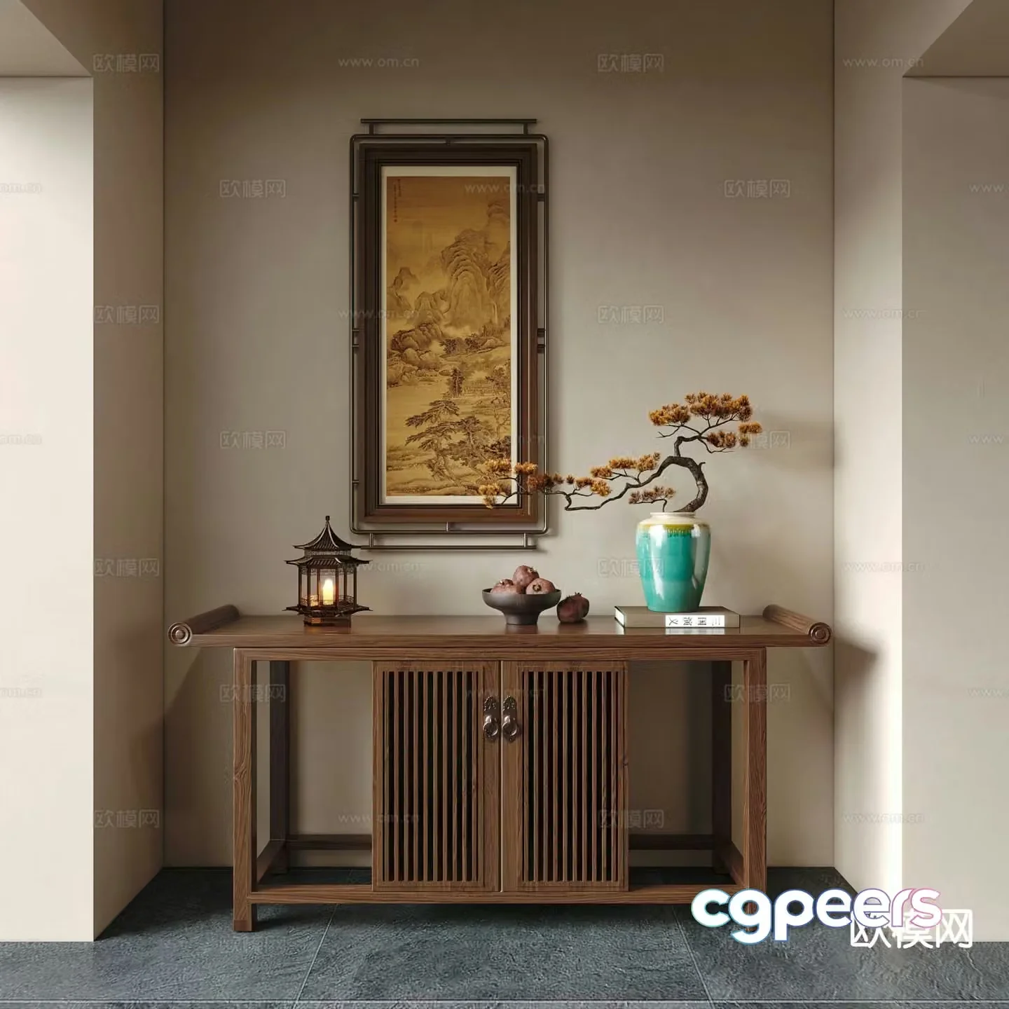 New Chinese style Duanjing strip 3D model