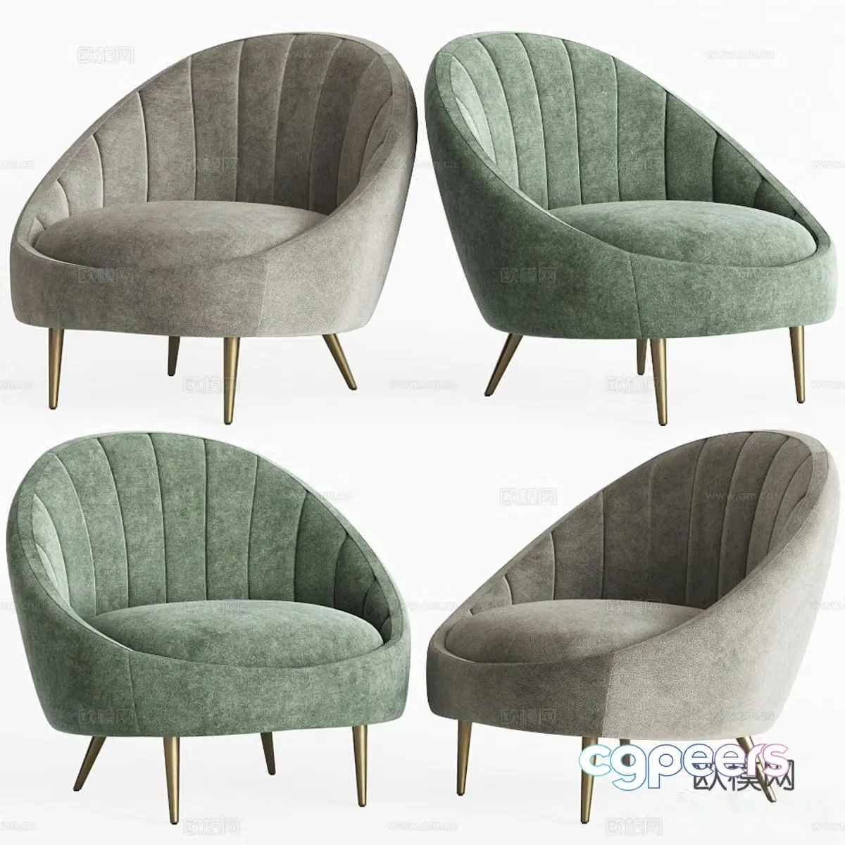 Ether lounge chair sofa chair 3d model