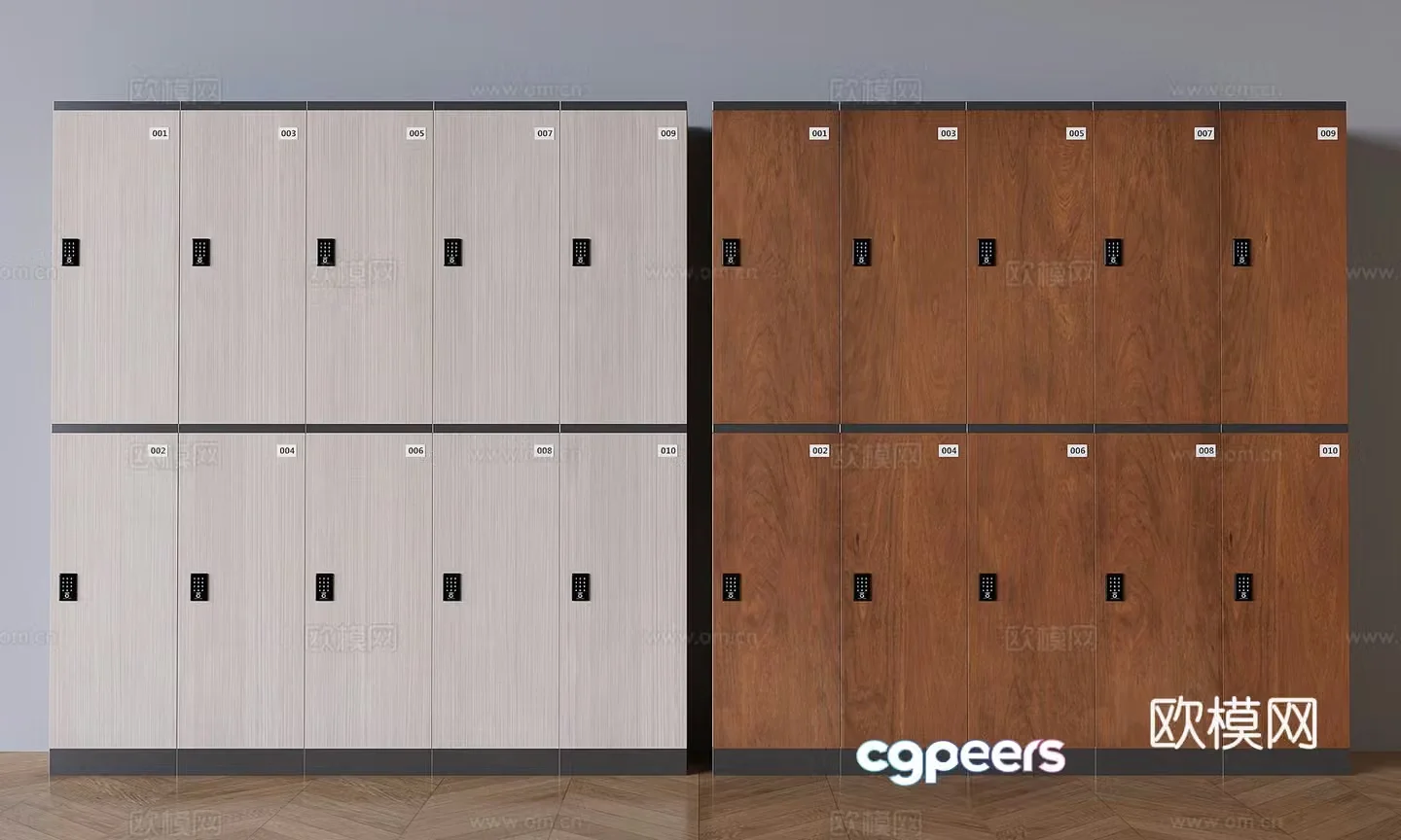 Middle-aged smart storage cabinet solid wood storage cabinet password cabinet 3D model