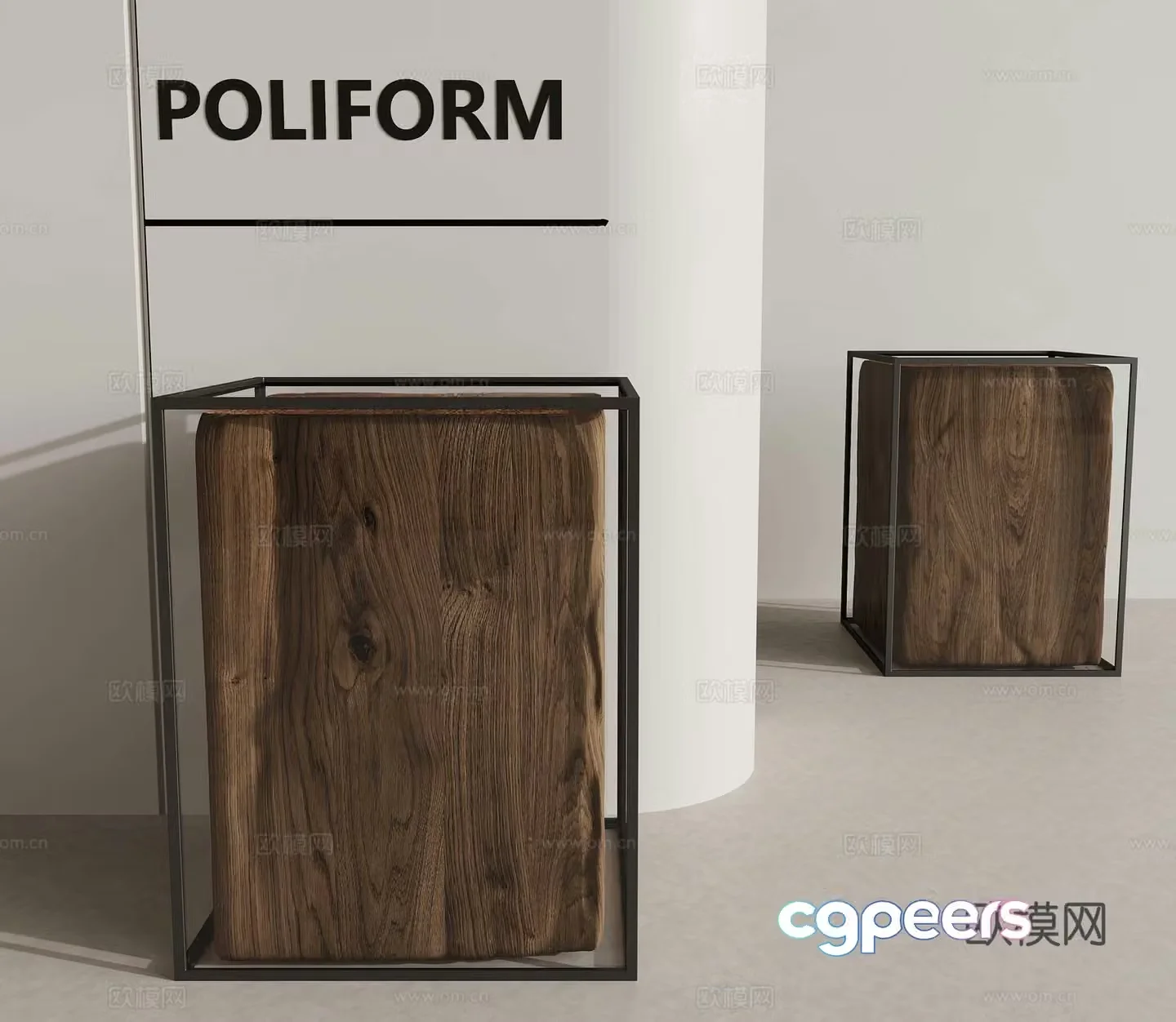 New Chinese style shoe replacement stool solid wood shoe replacement stool 3D model