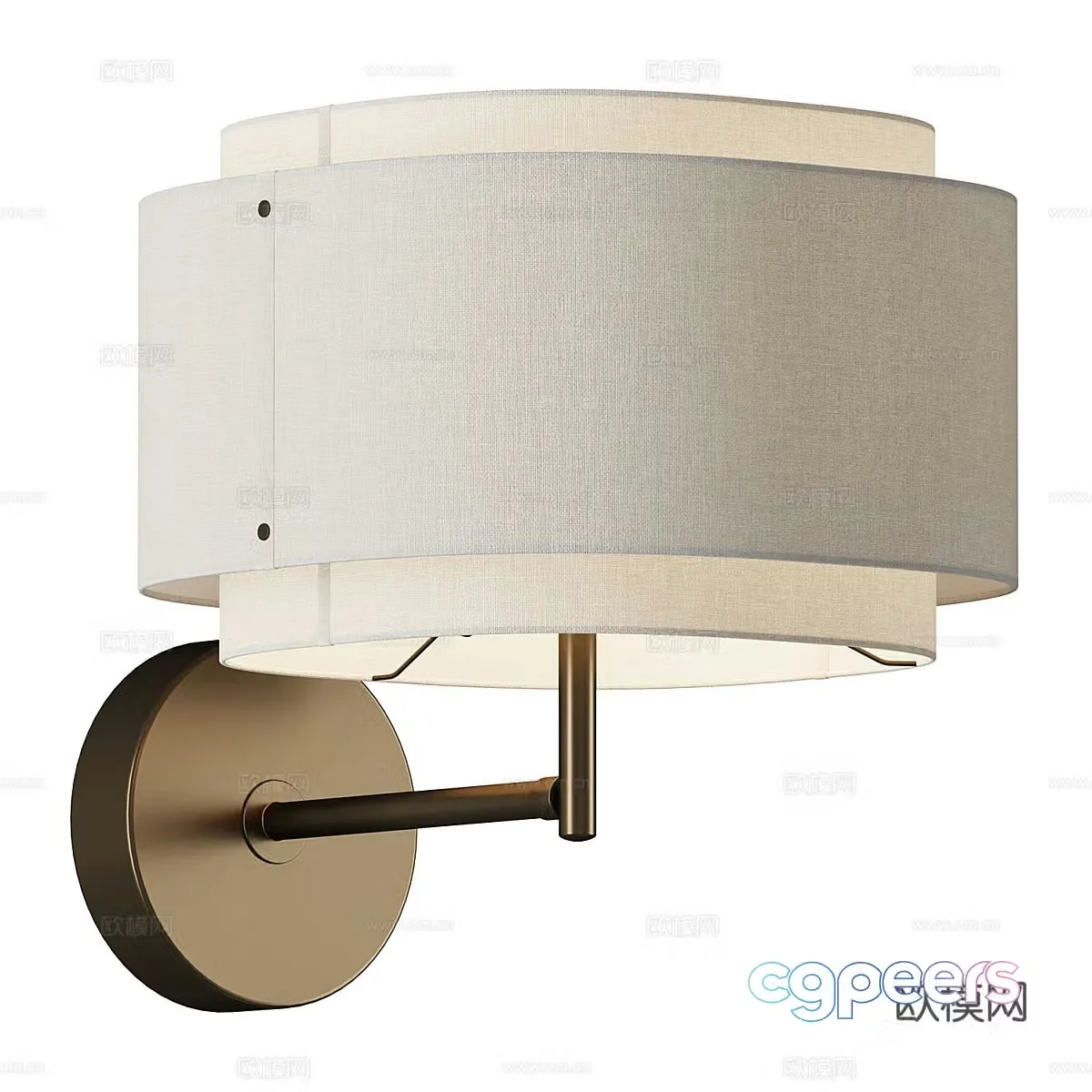 Paper wall lamp 3d model