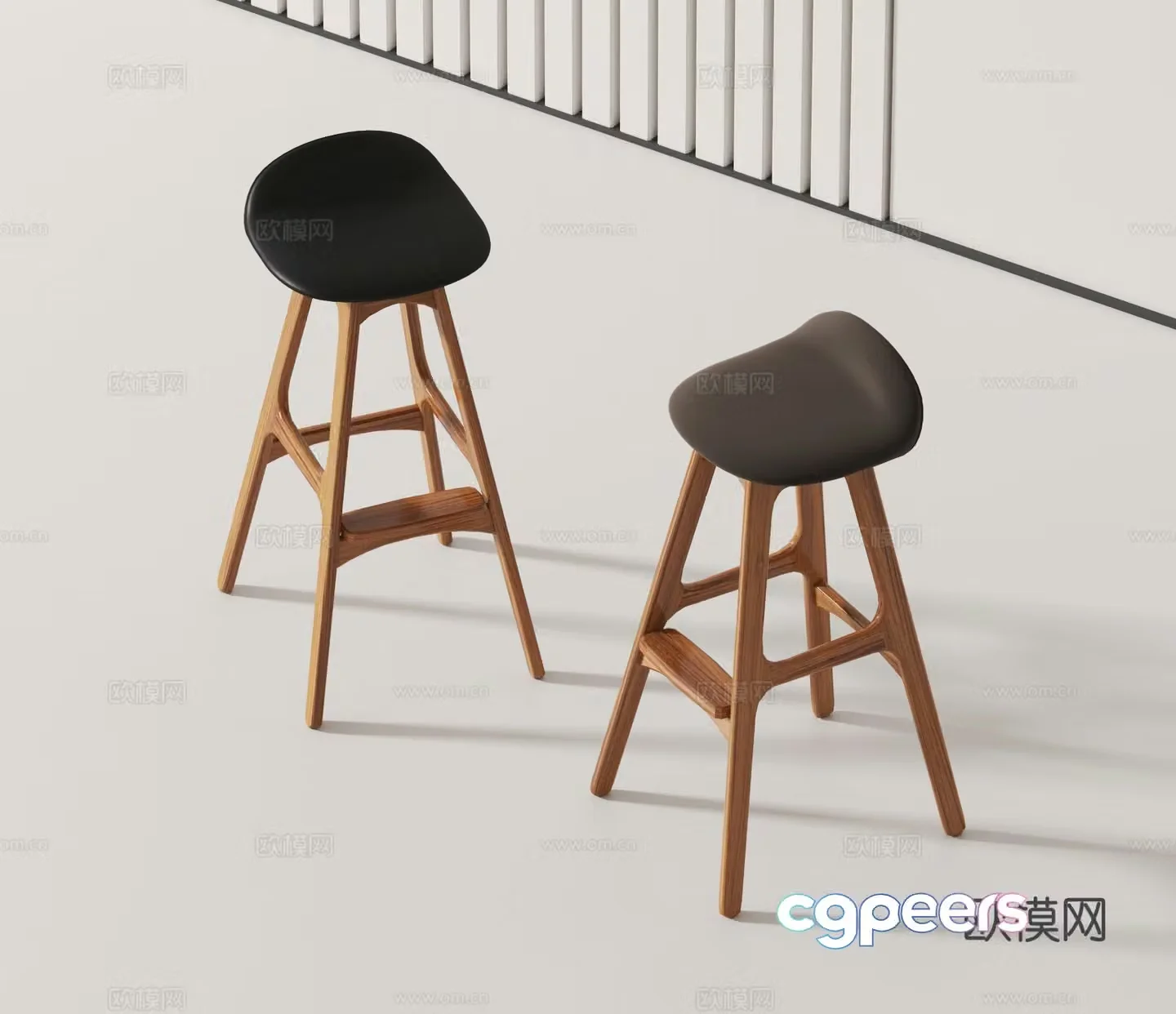 Wabi Sabi bar stool bar stool high stool 3d model