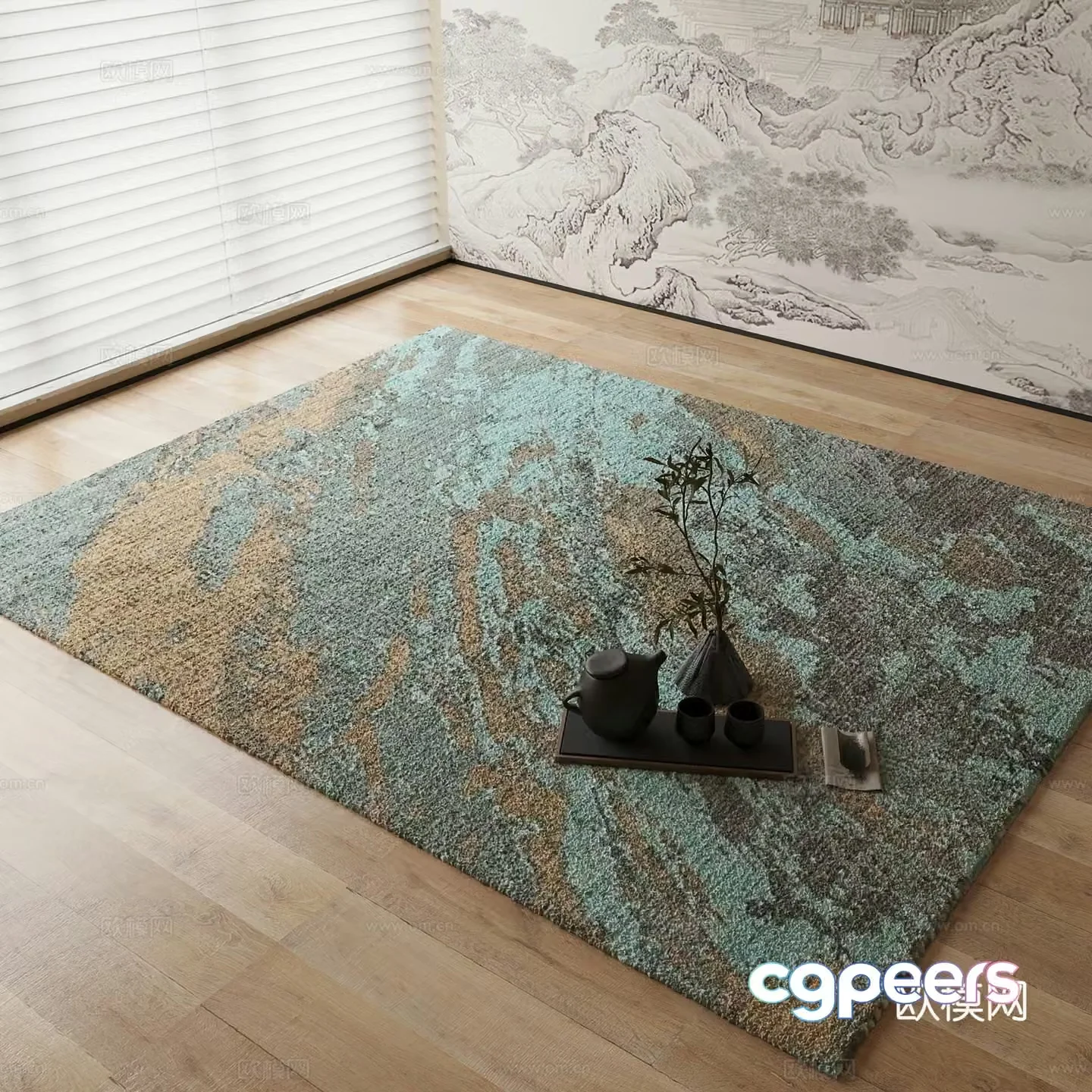 New Chinese carpet 3D model