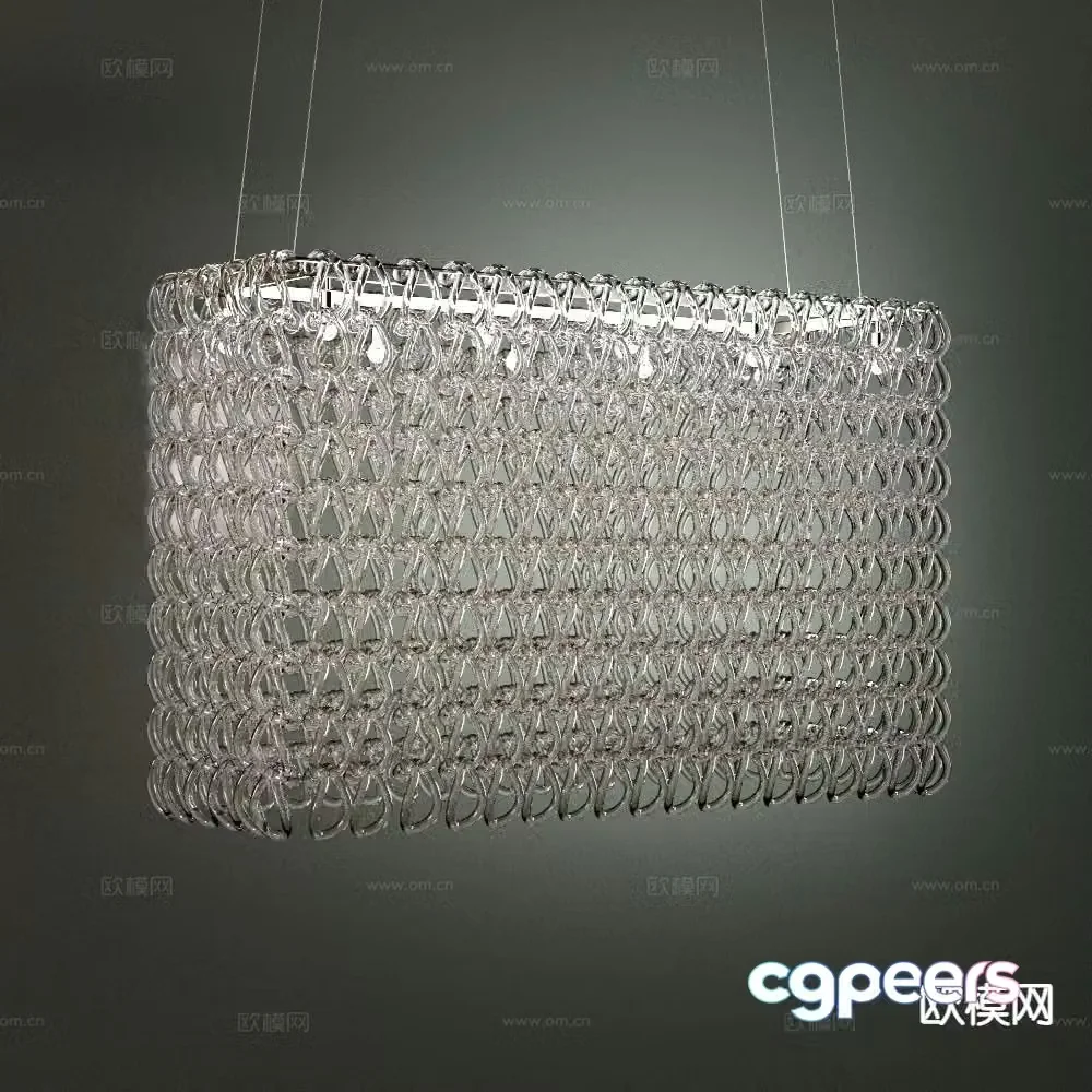 Modern crystal chandelier lobby chandelier 3d model