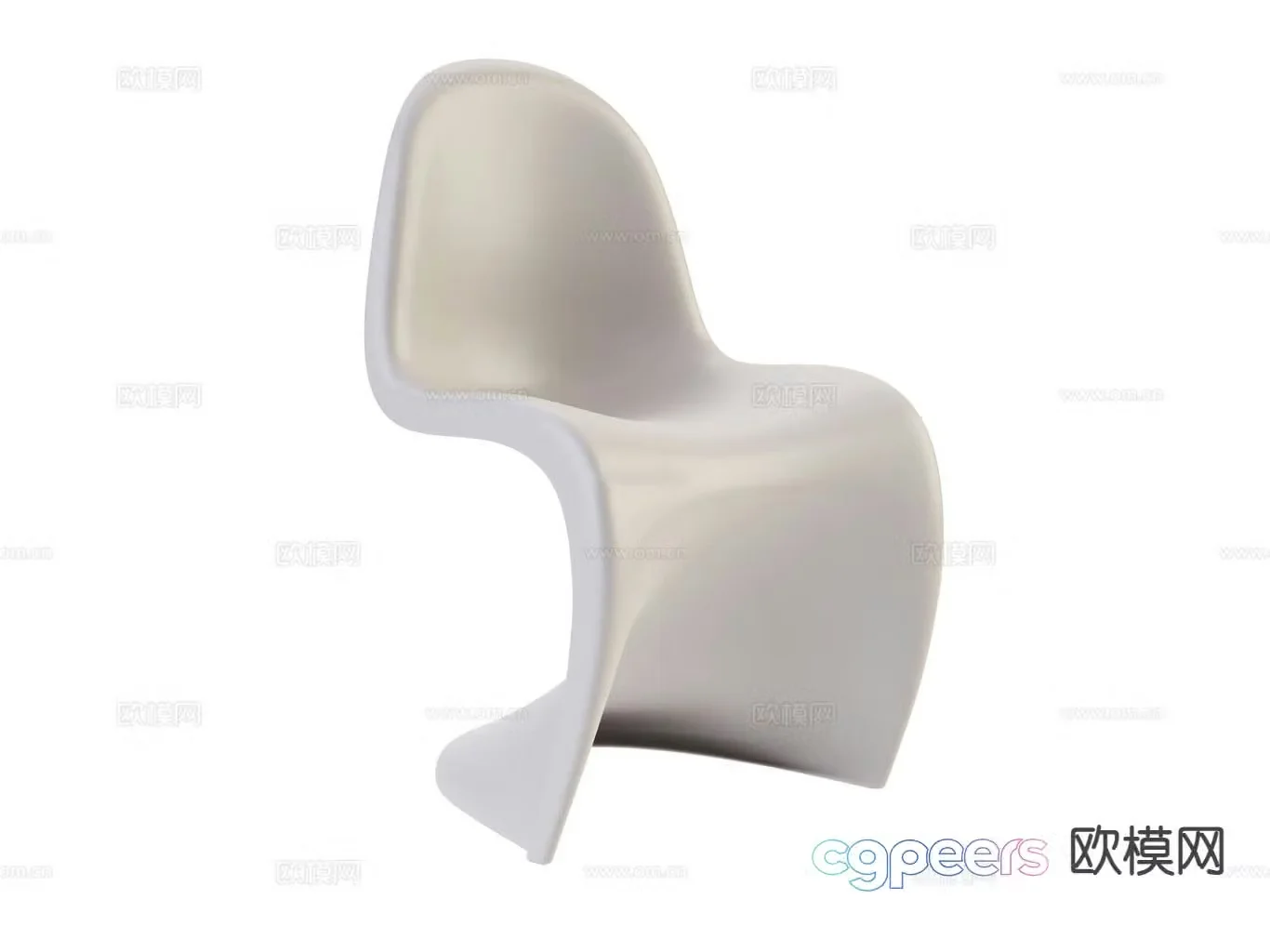 Modern single chair dining chair leisure chair 3d model
