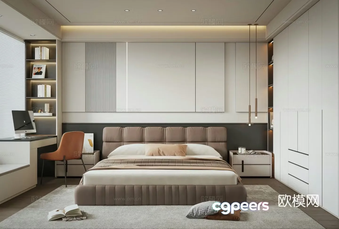Italian style bedroom second bedroom 3d model