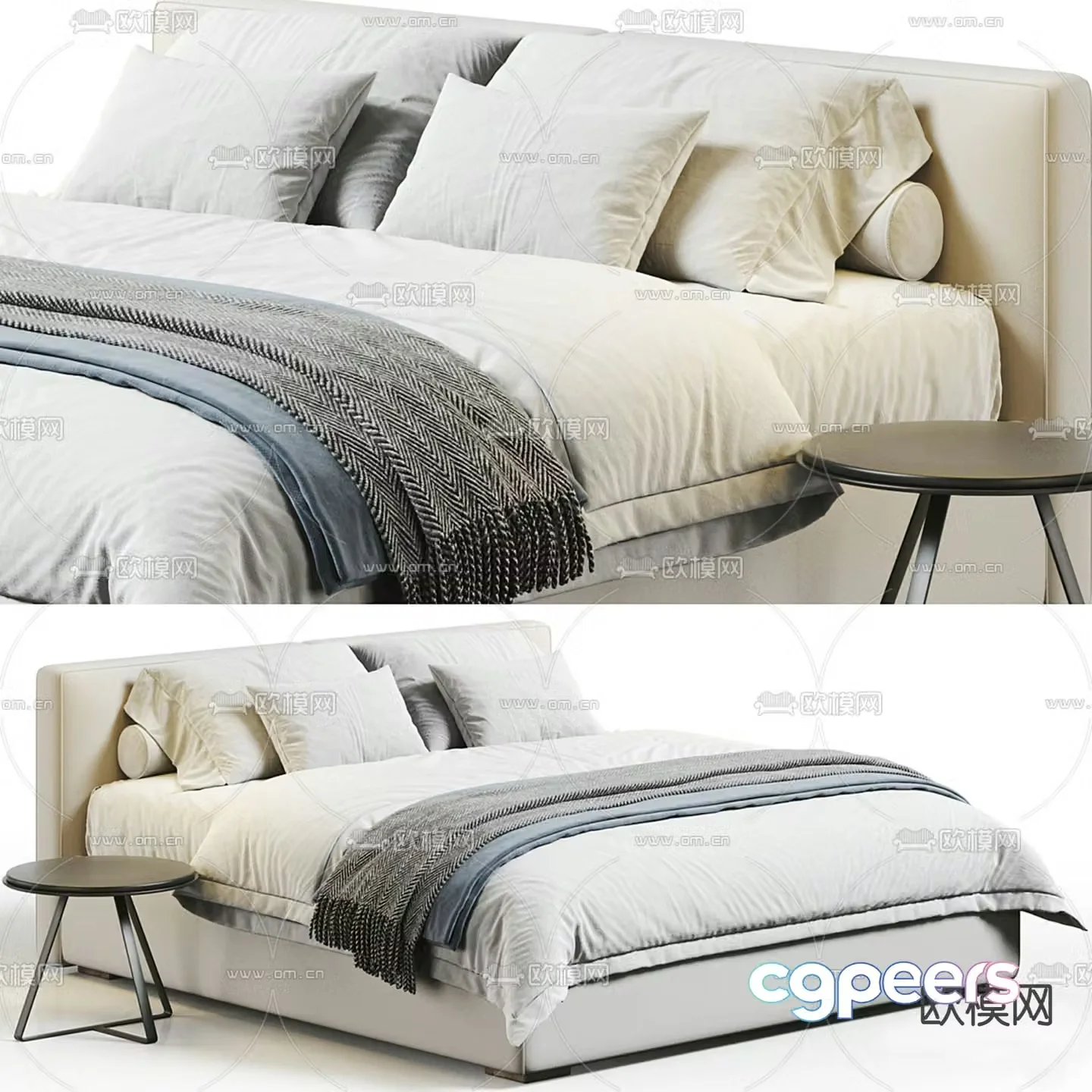 Flexteam double bed 3d model