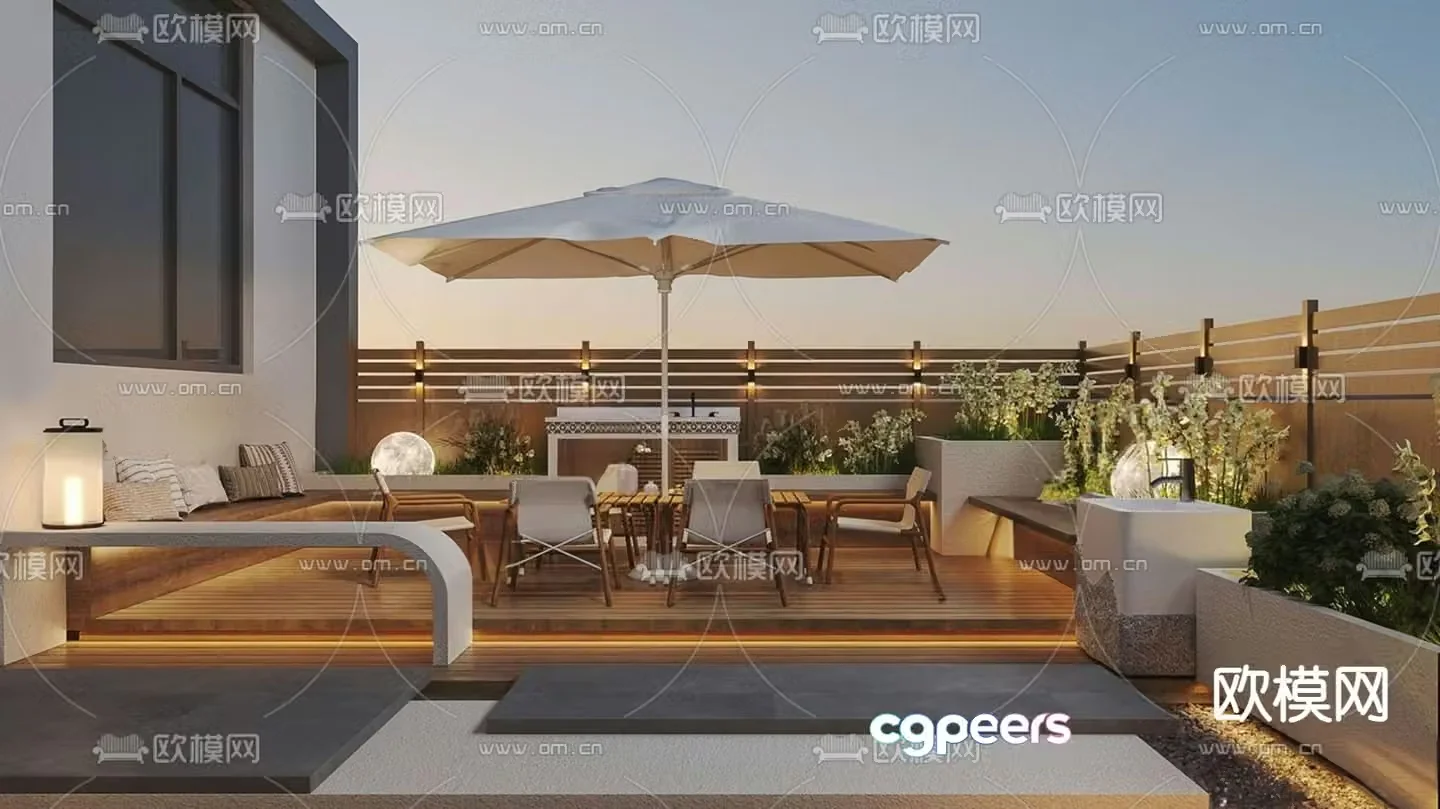 Roof Garden Roof Garden 3d model