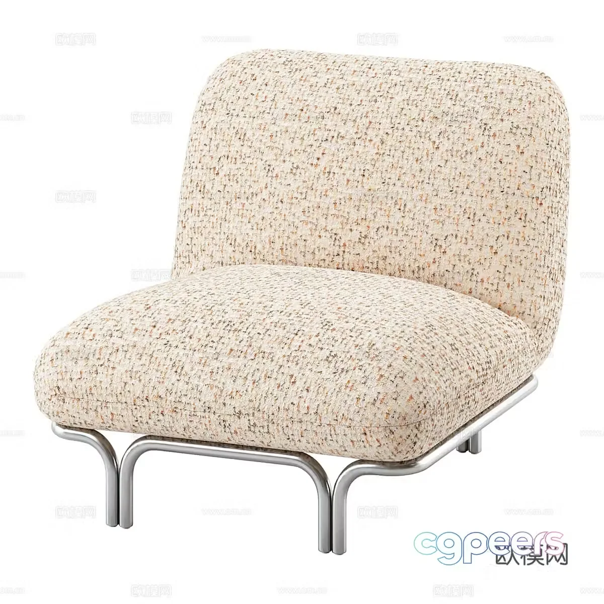 Modern simple single sofa single sofa simple sofa living room sofa casual sofa 3d model
