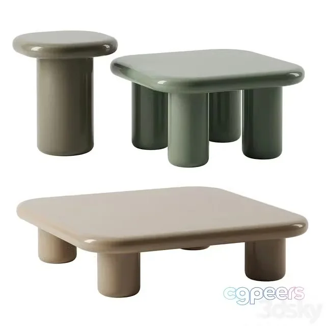 3ds Max Free – BILBAO coffee tables by Mogg