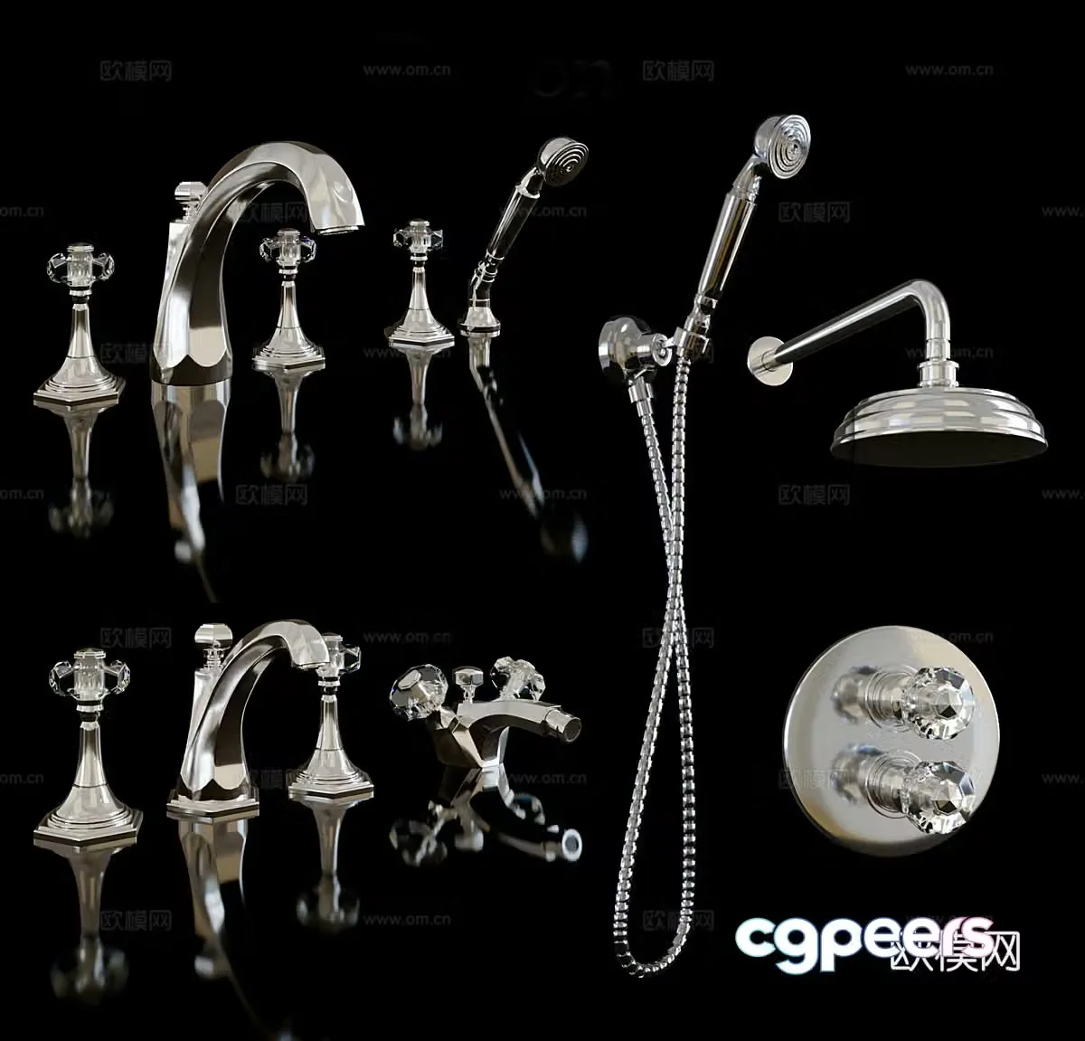 Shower faucet 3d model