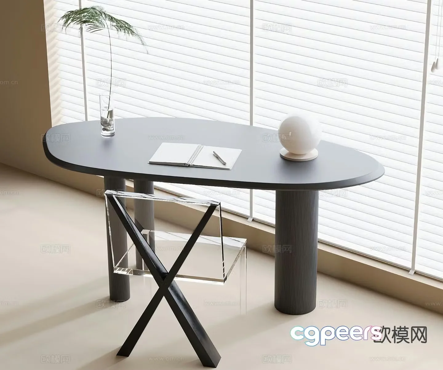 Modern desk chair 3d model