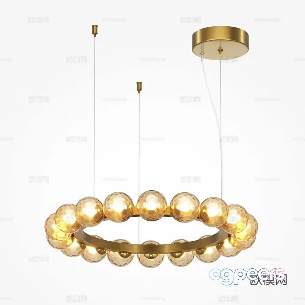 Modern decorative chandeliers 3d model