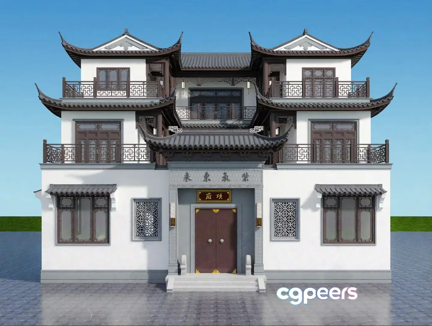 Traditional Chinese House 3D Model – 6149 – VRAY Render