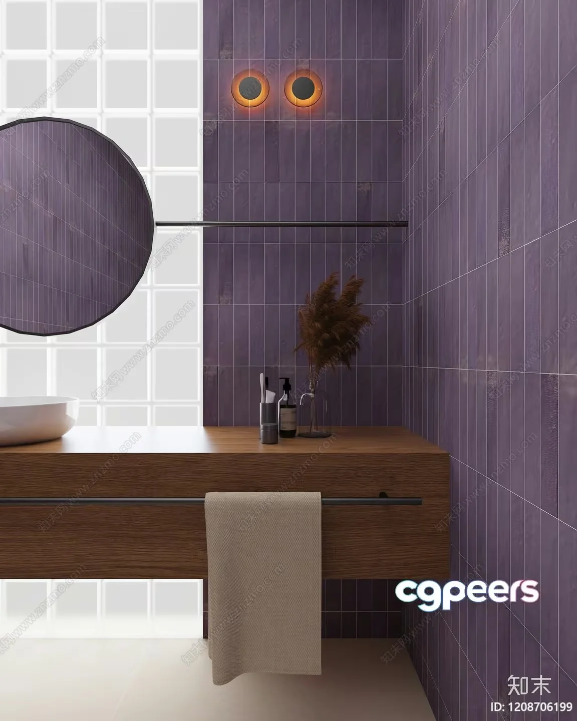 A Modern Bathroom 3D Model – 9354 – VRAY Render
