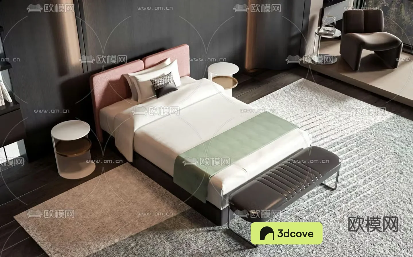 Modern double bed