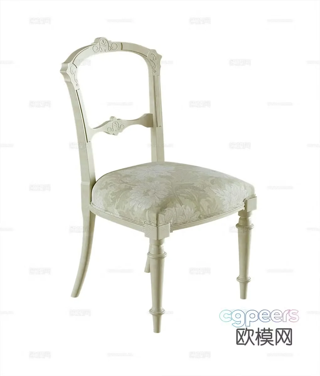 American single chair book chair dining chair chair 3d model