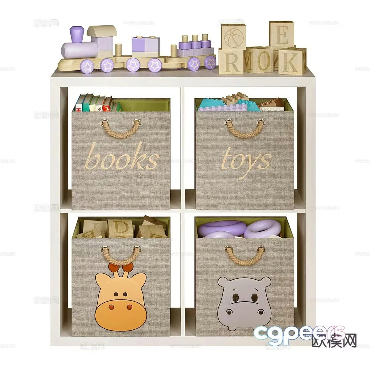 Cartoon toys building block toys 3d model