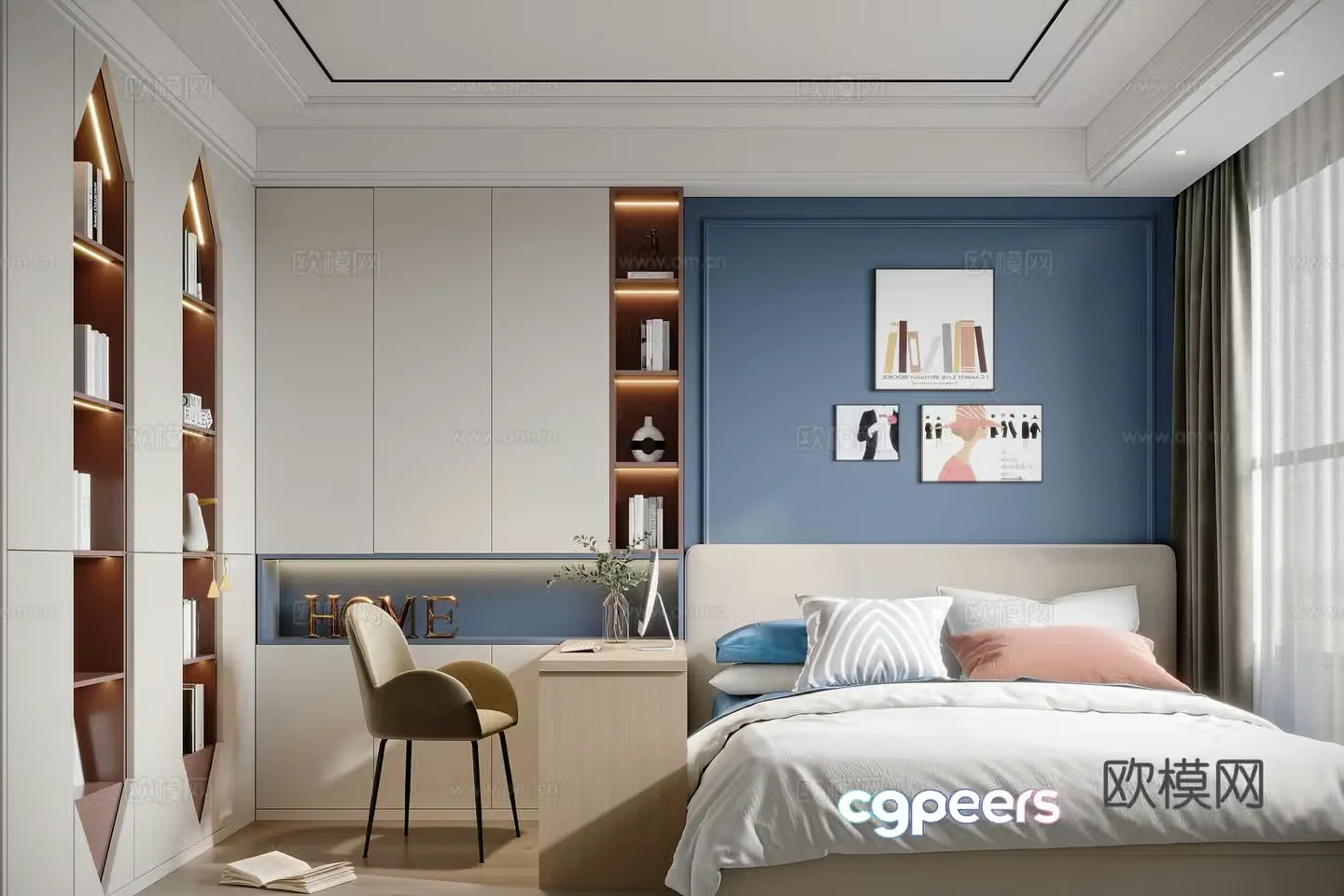 Modern children’s room 3d model