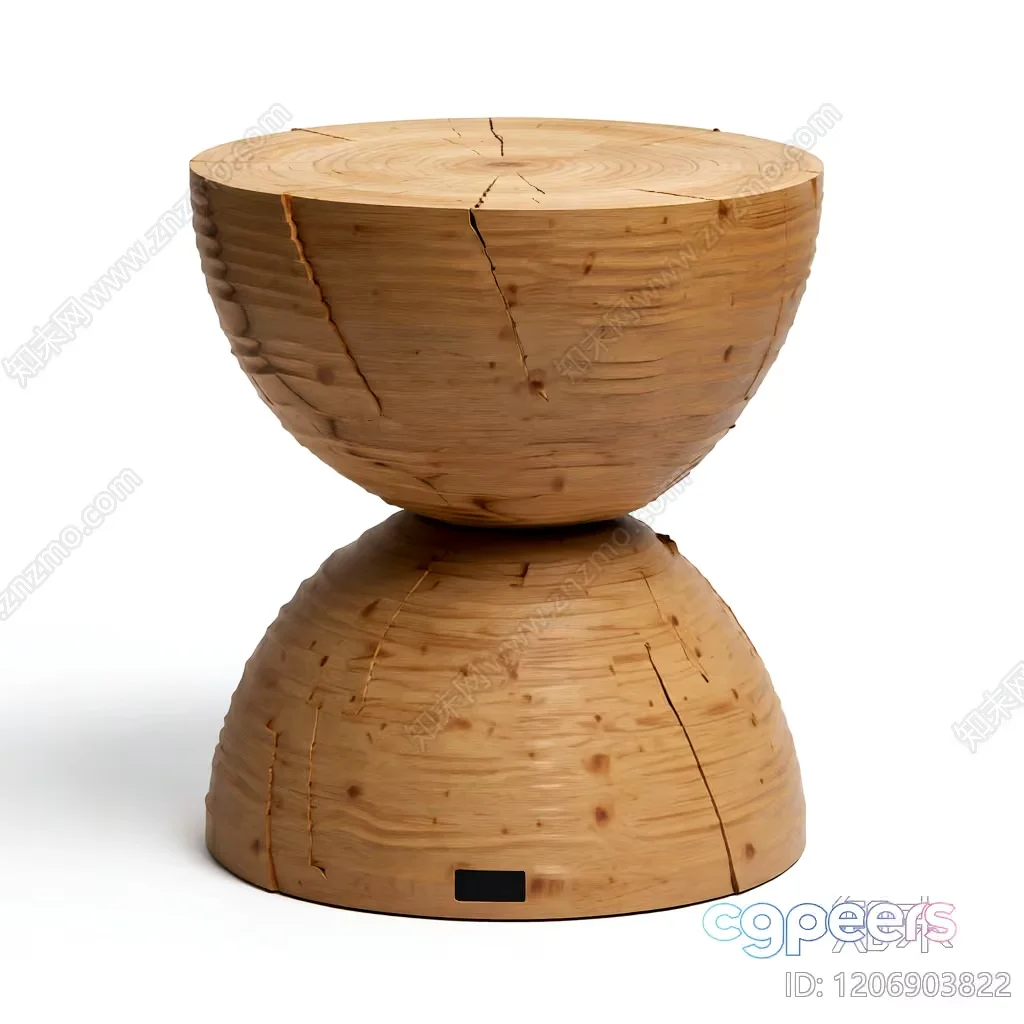 Wooden Stool With A Unique Design 3D Model – 11254 – VRAY Render
